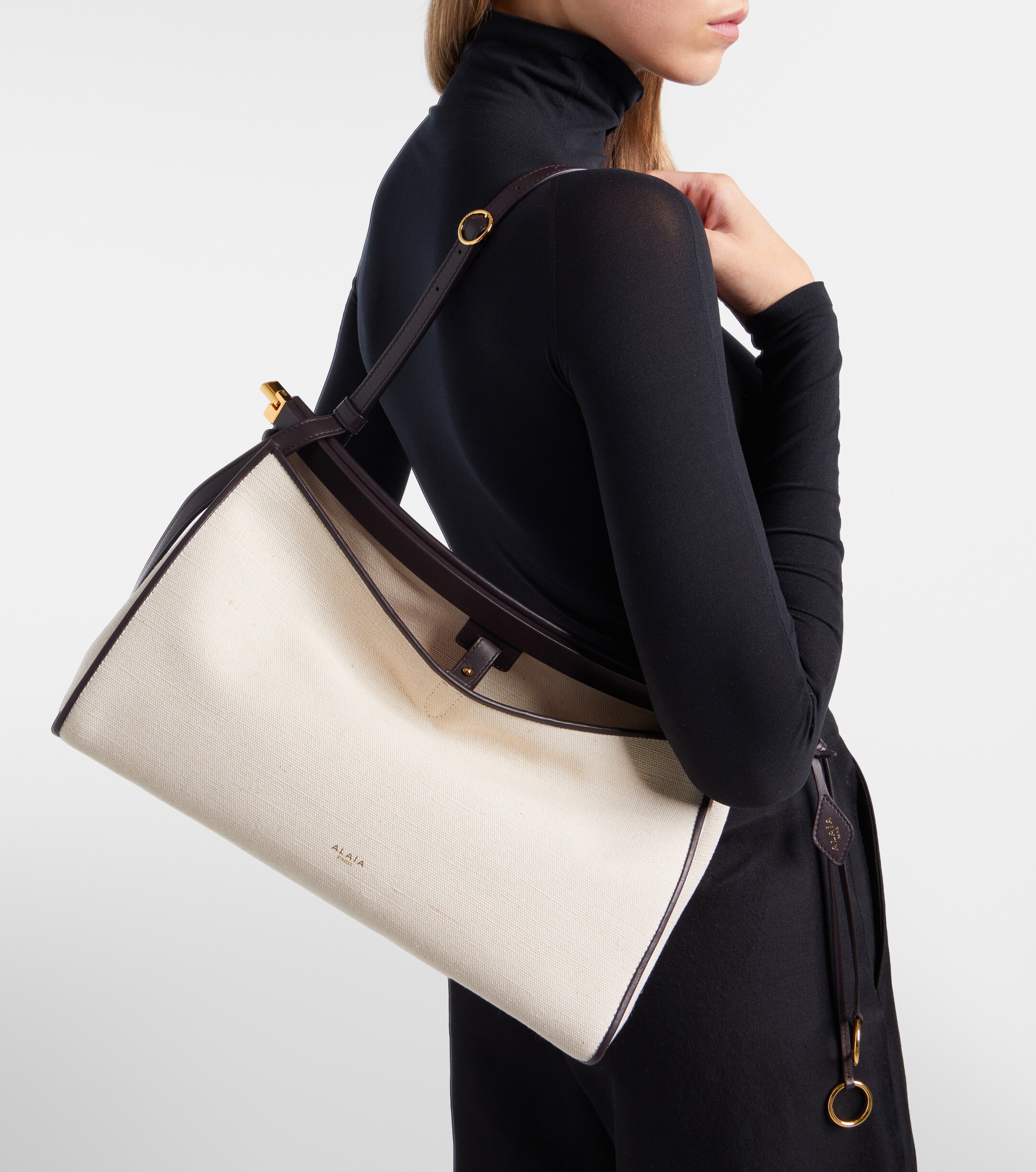 Alaïa Le Click Pocket Large canvas shoulder bag