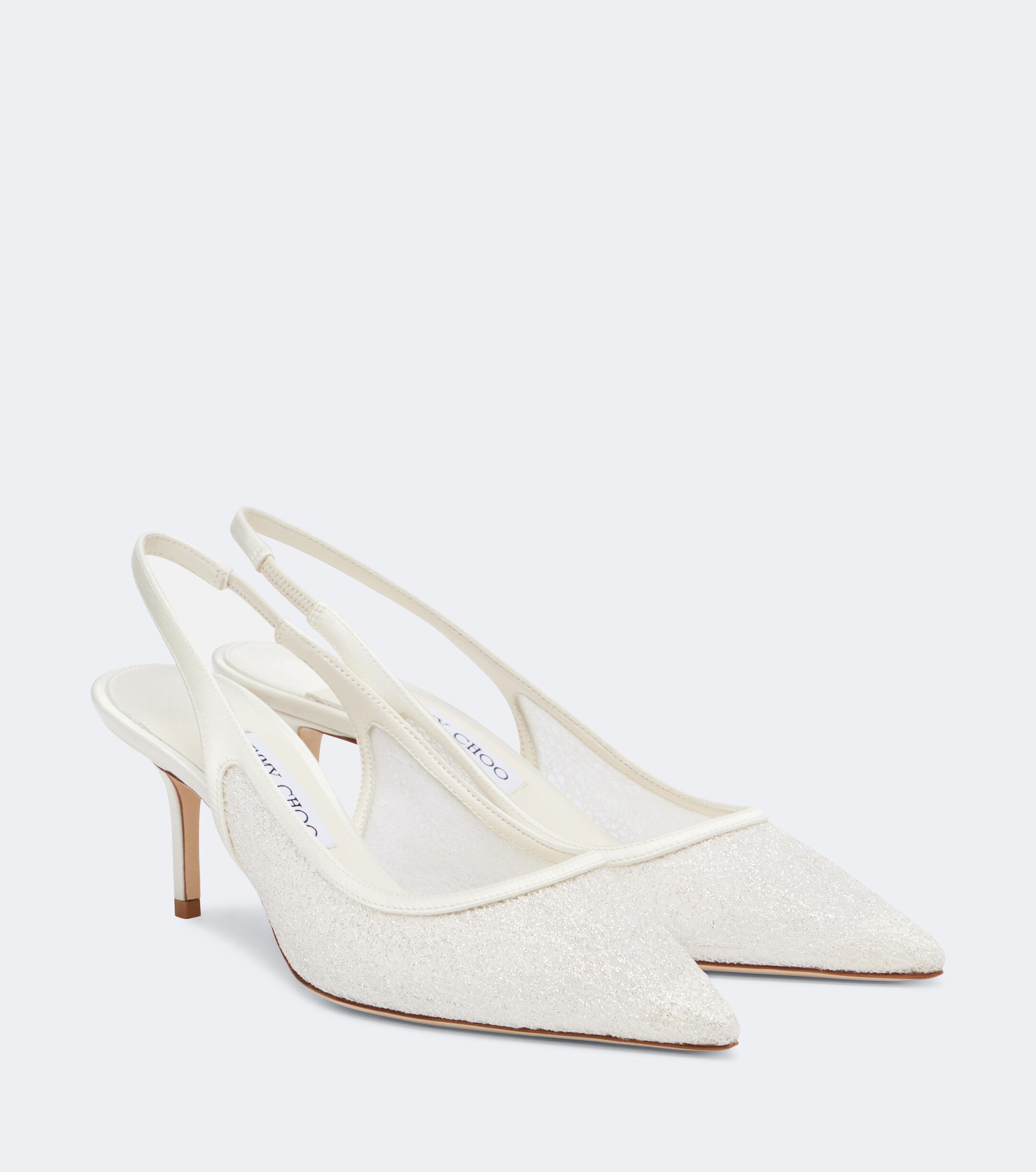 JIMMY CHOO Jimmy Choo Bridal Love glitter slingback pumps