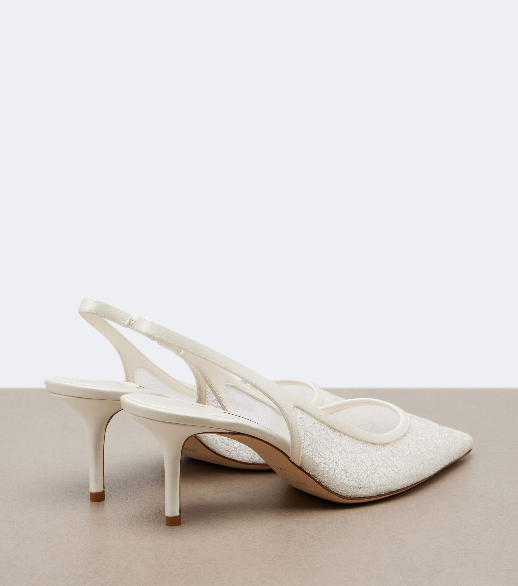 JIMMY CHOO Jimmy Choo Bridal Love glitter slingback pumps