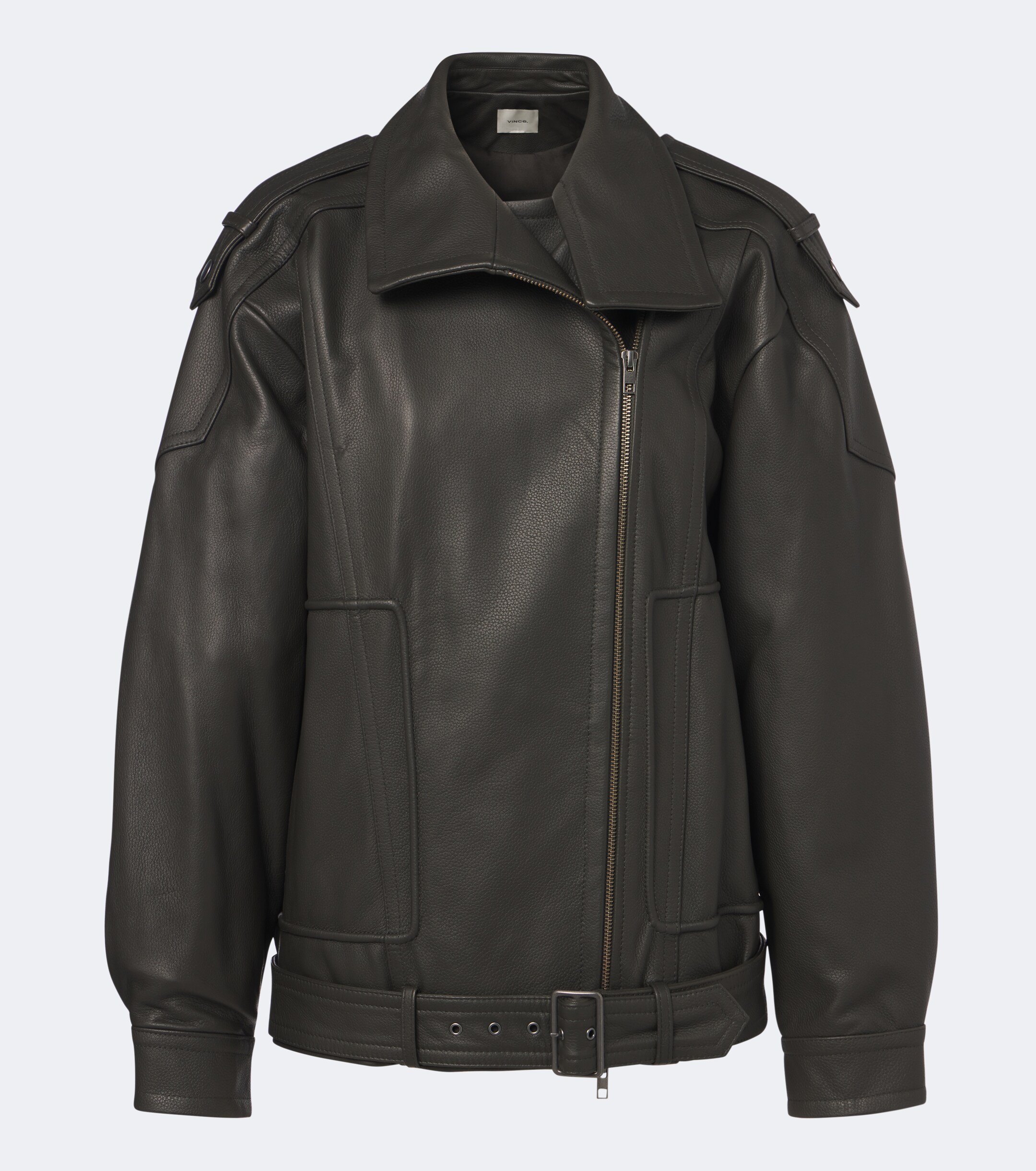 Vince Vince Oversized leather biker jacket