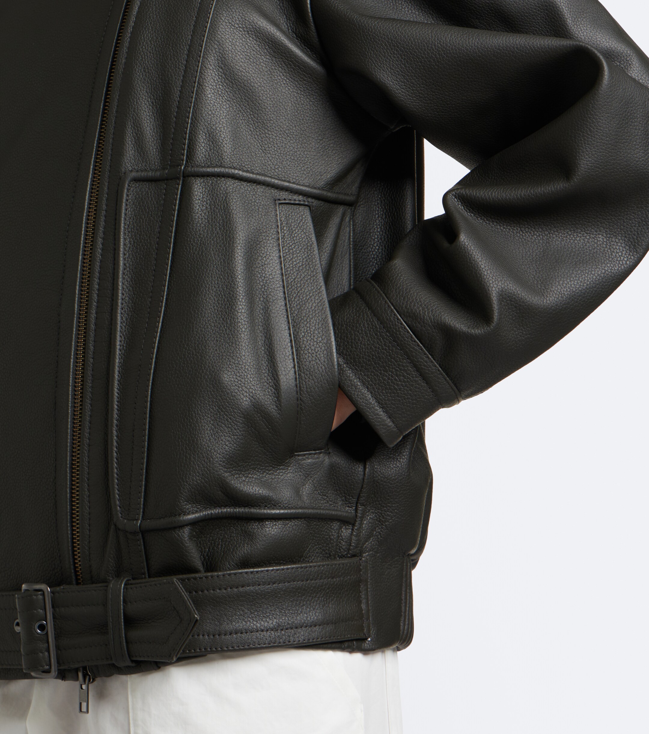 Vince Vince Oversized leather biker jacket