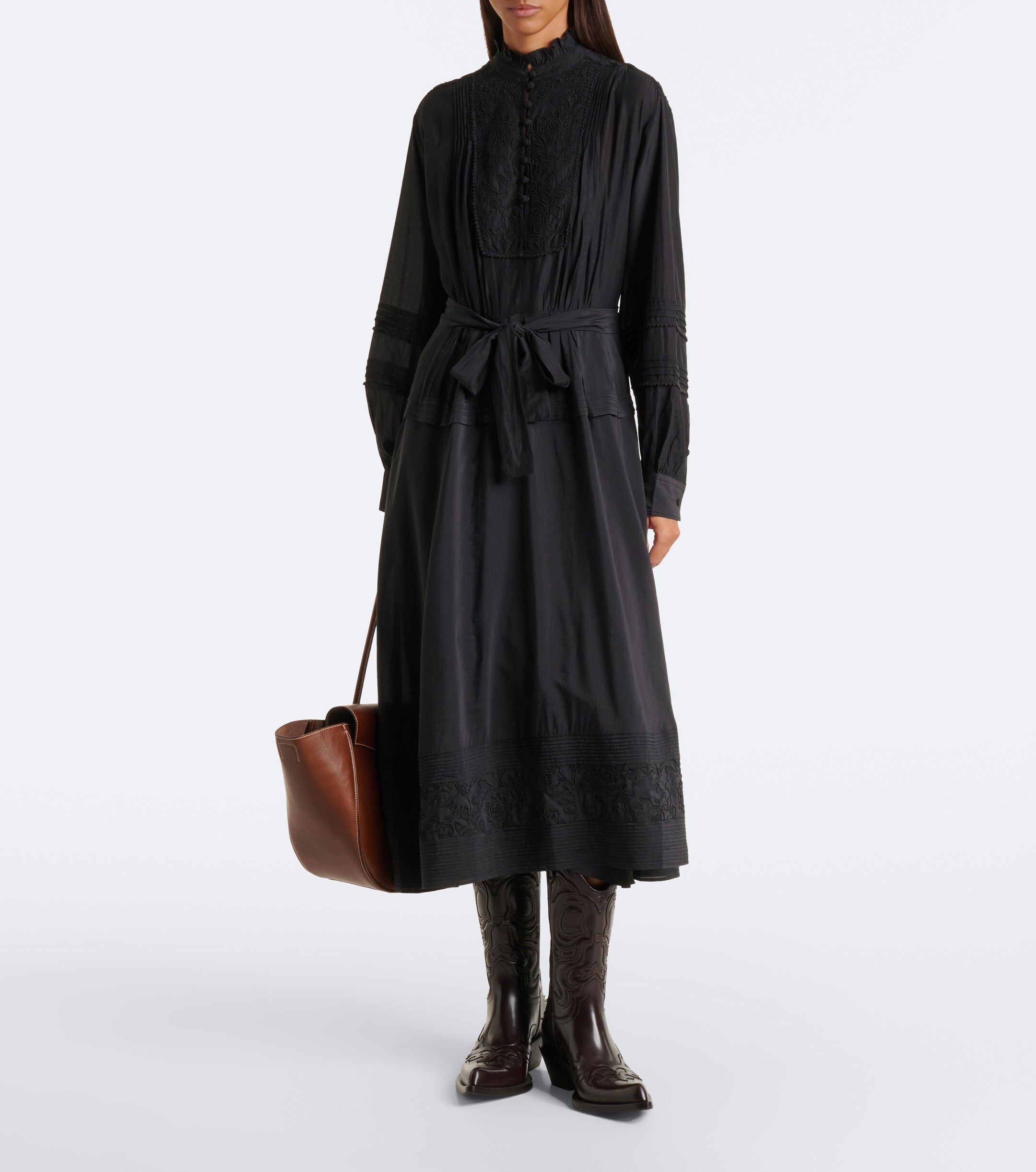 Polo Ralph Lauren Polo Ralph Lauren Embroidered ruffled midi dress