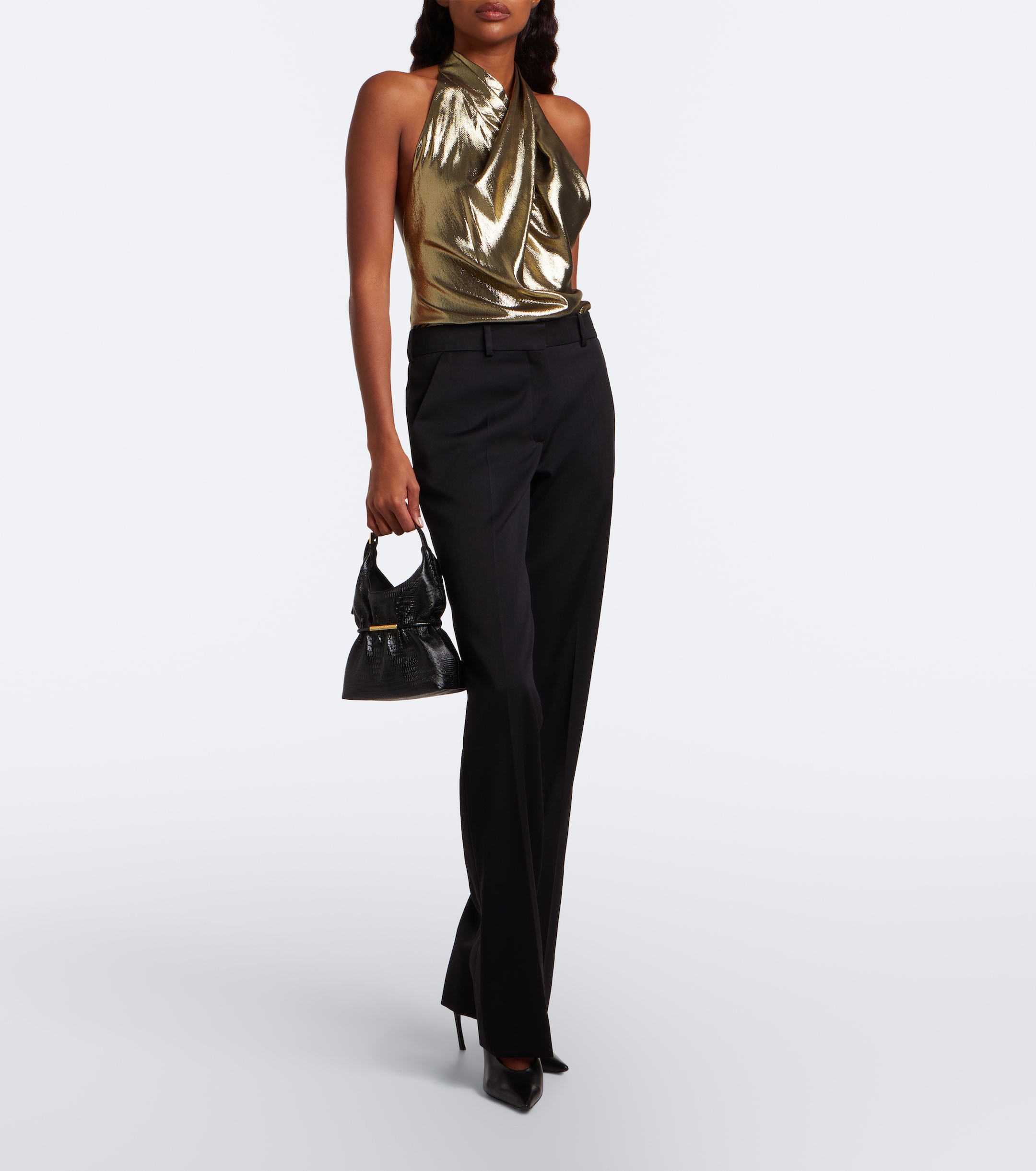 Balmain Balmain Virgin wool wide-leg pants