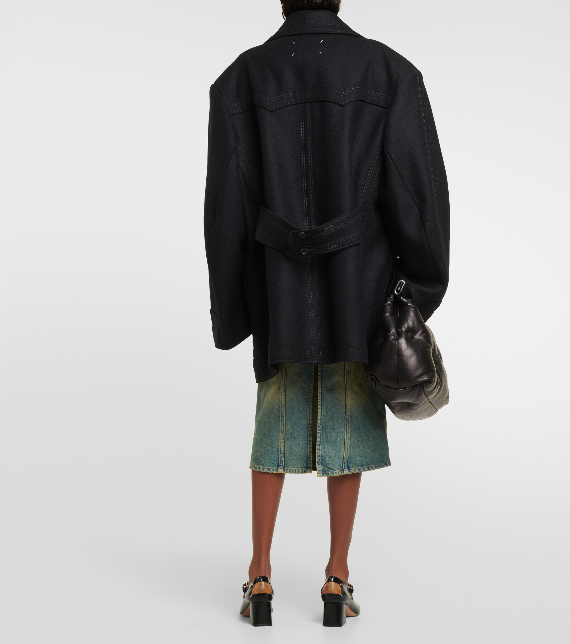 Maison Margiela Kaban oversized wool-blend coat