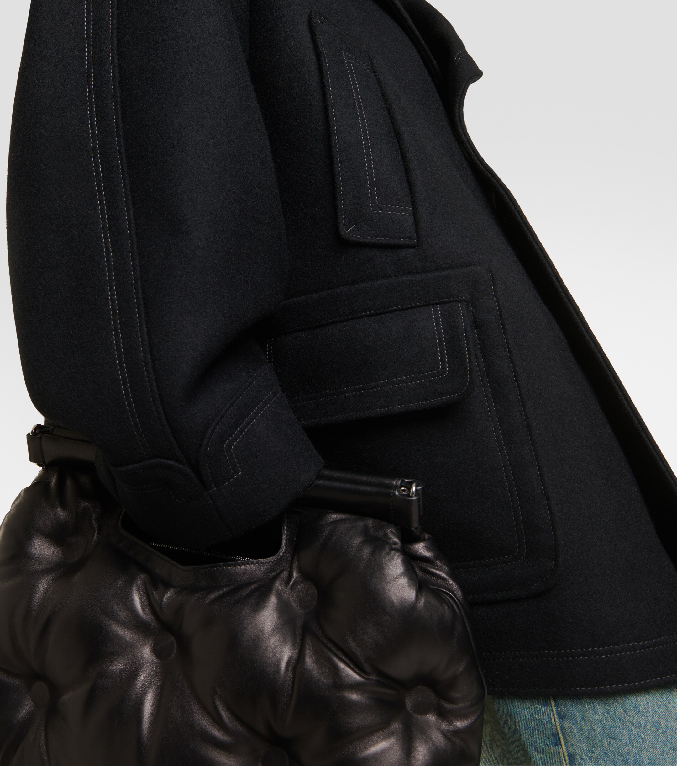 Maison Margiela Kaban oversized wool-blend coat