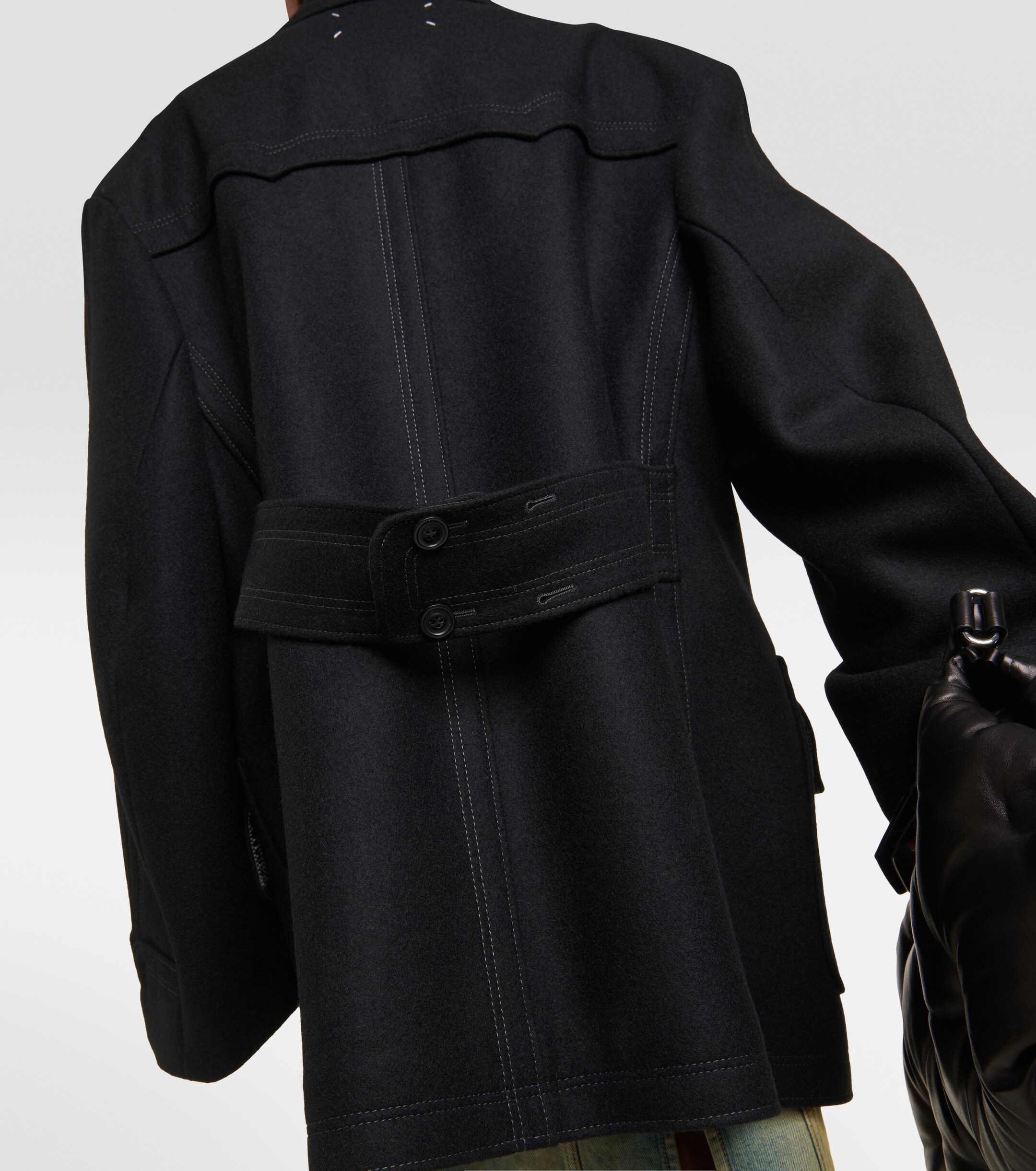 Maison Margiela Kaban oversized wool-blend coat