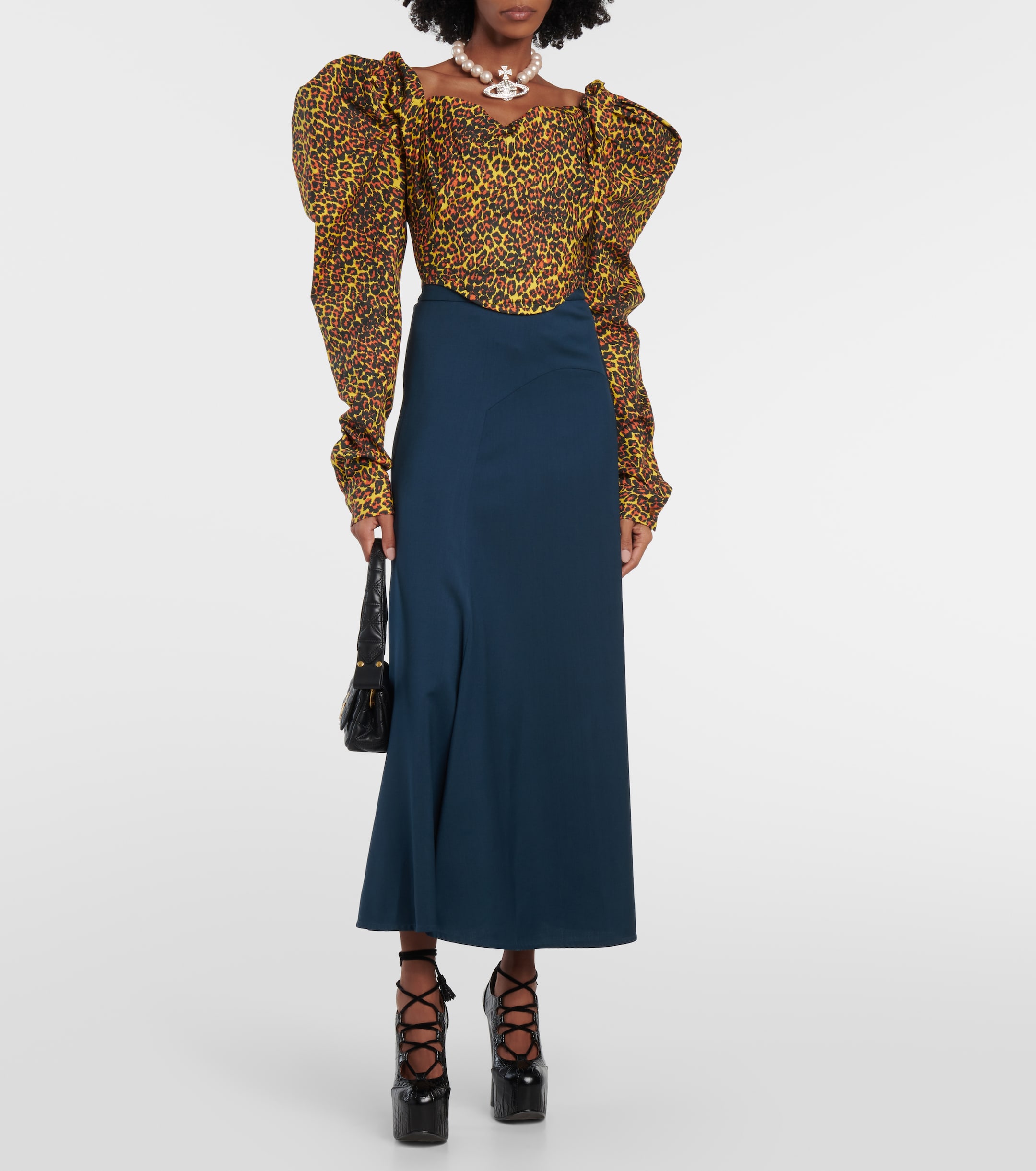 Vivienne Westwood Sunday leopard-print corset top