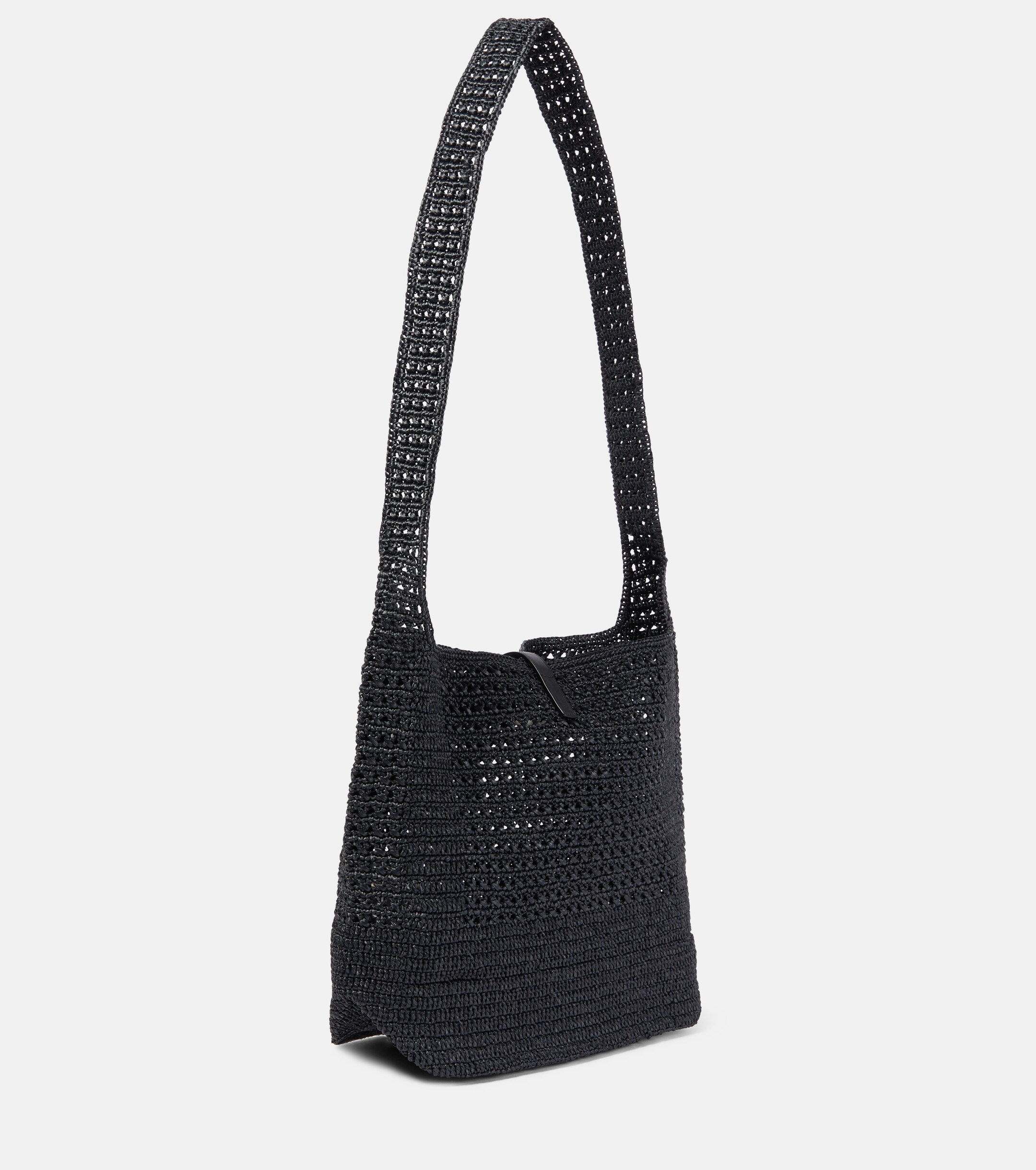 Saint Laurent Le 5 à 7 Medium raffia shoulder bag