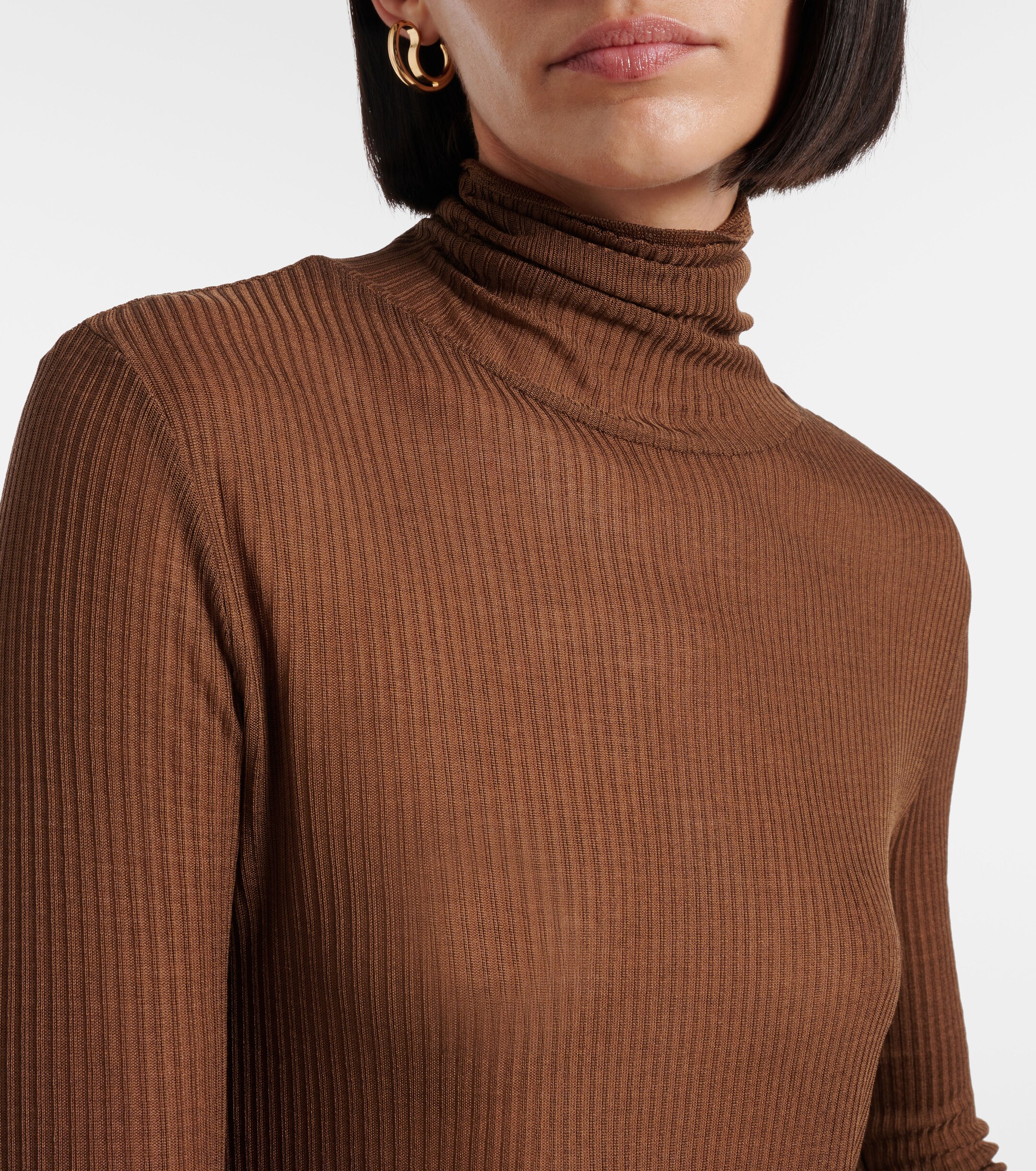 Lemaire Ribbed-knit turtleneck top