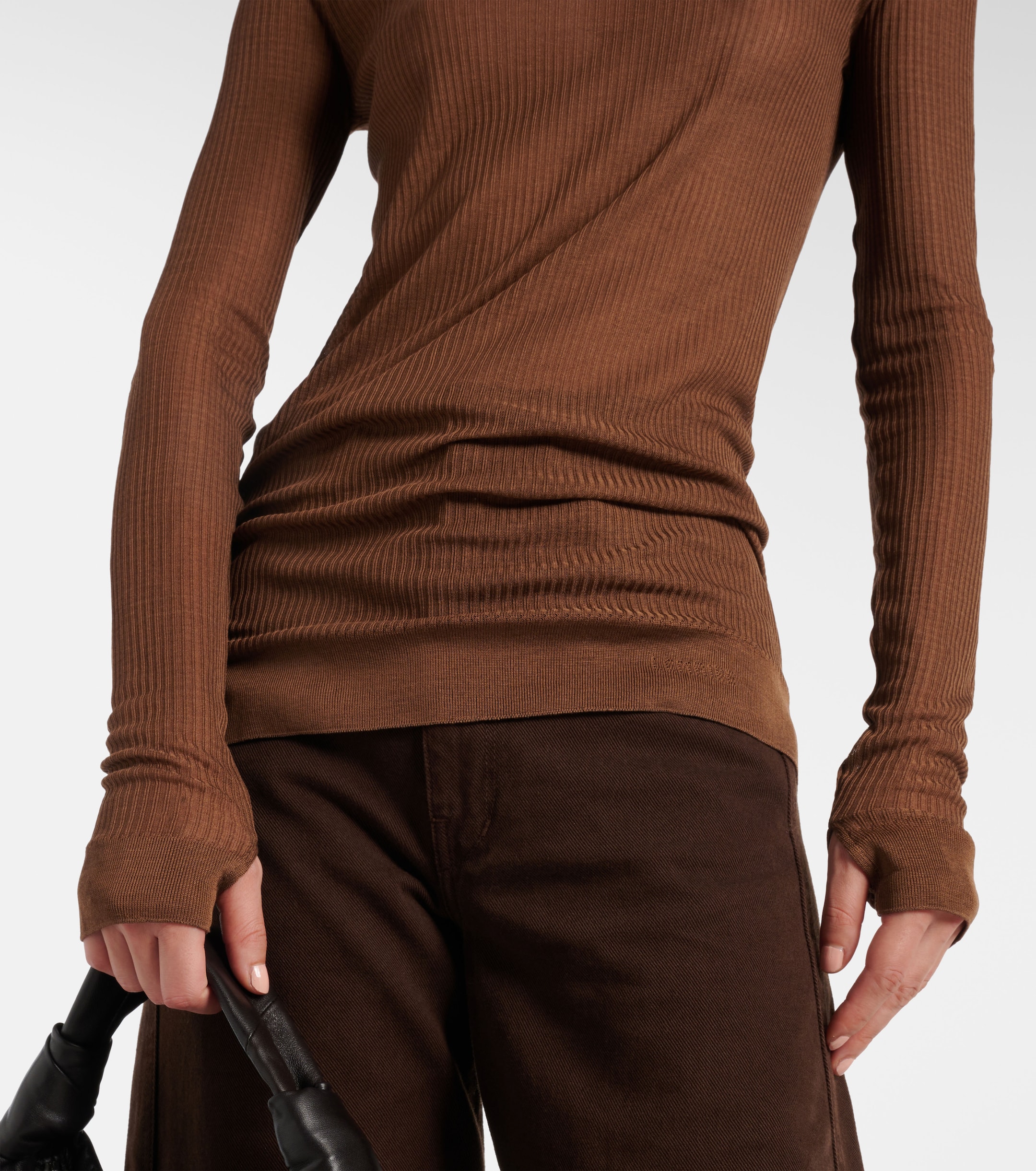 Lemaire Ribbed-knit turtleneck top