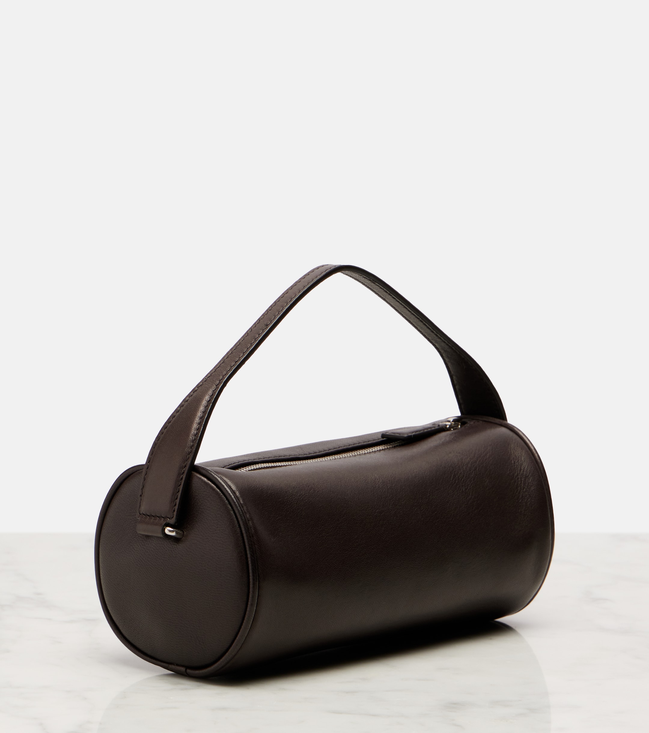 The Row Round '90s leather tote bag
