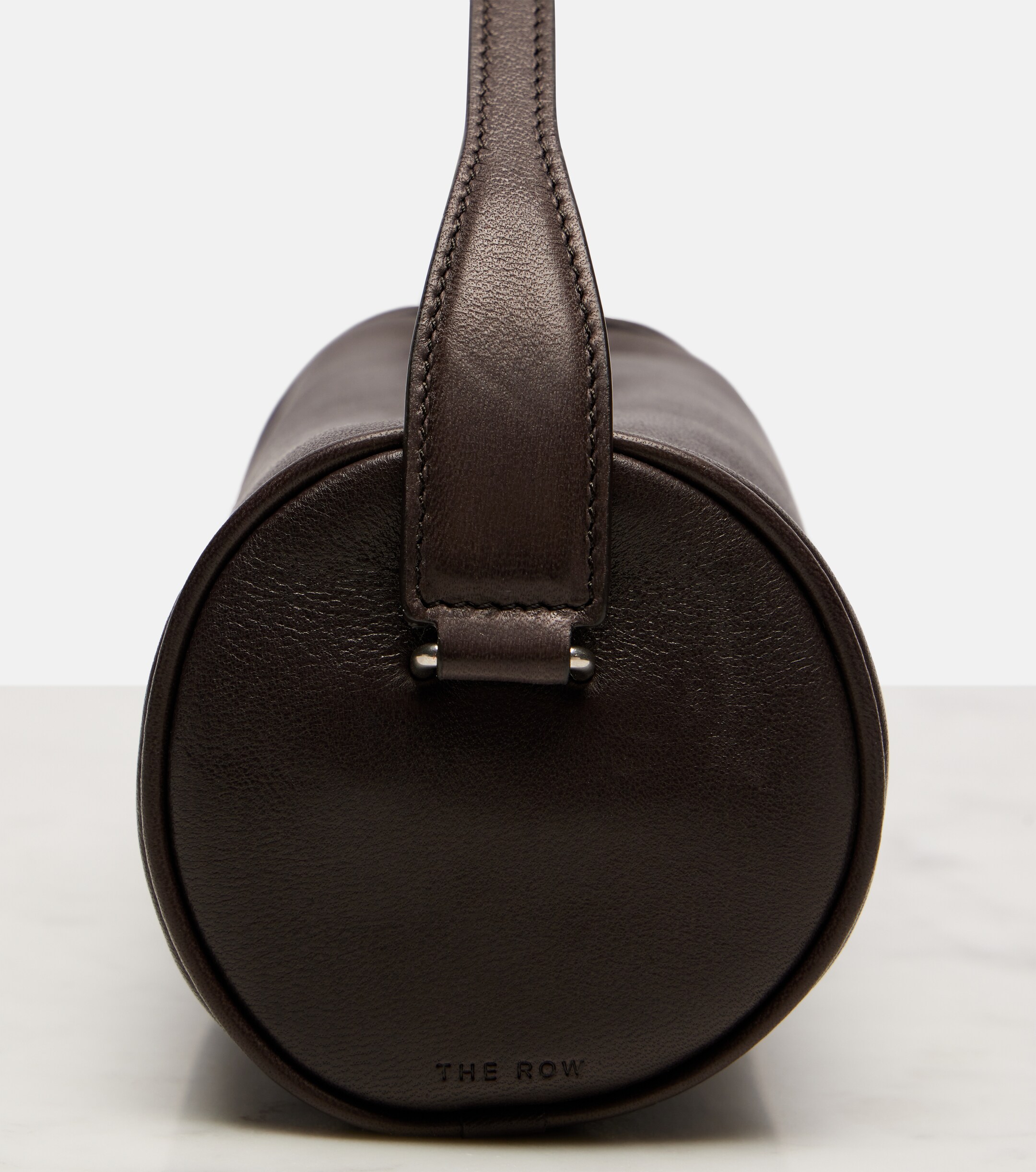 The Row Round '90s leather tote bag