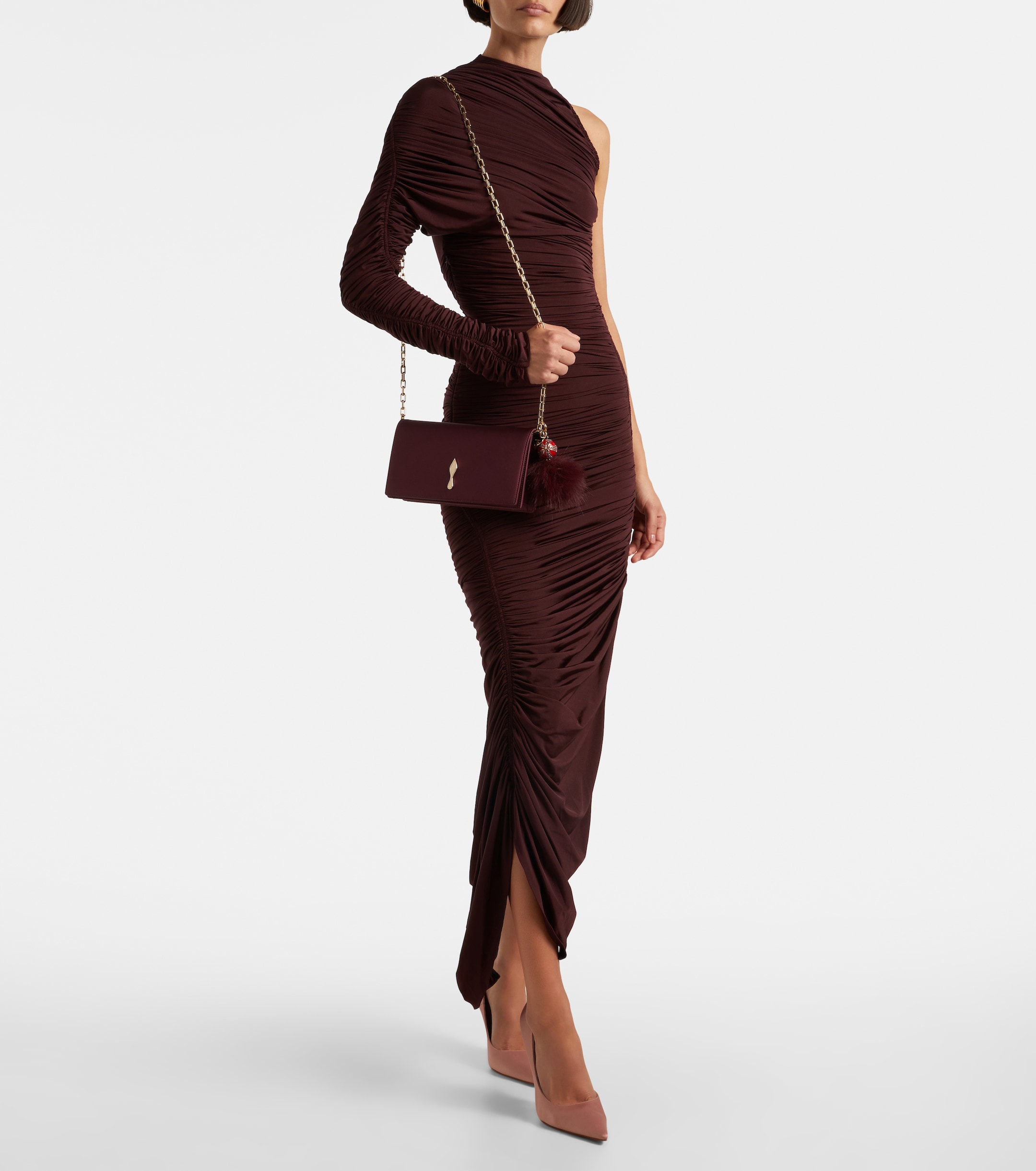 CHRISTIAN LOUBOUTIN Bettina crêpe satin clutch