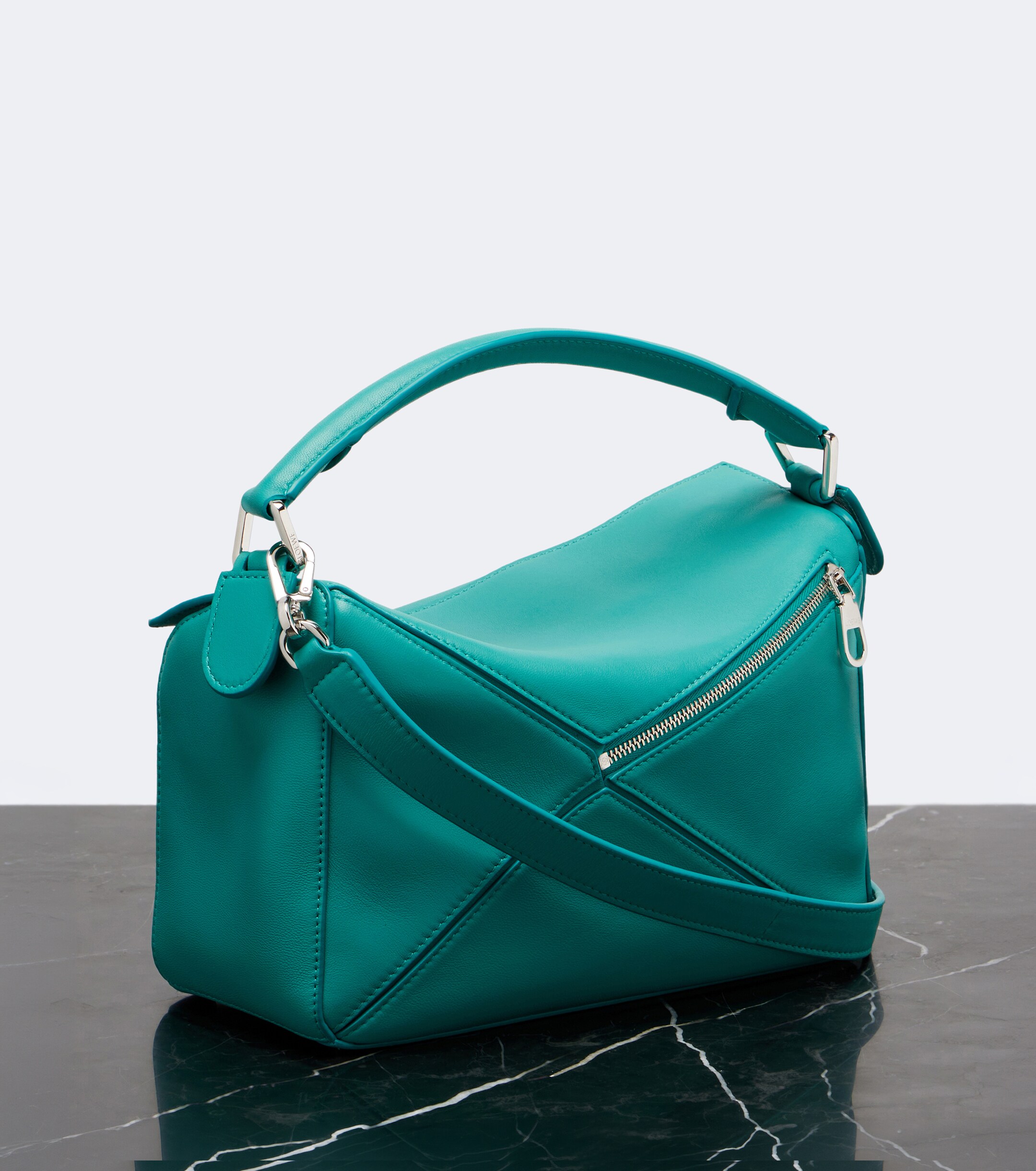 Loewe Featherlight Puzzle Small leather top-handle bag