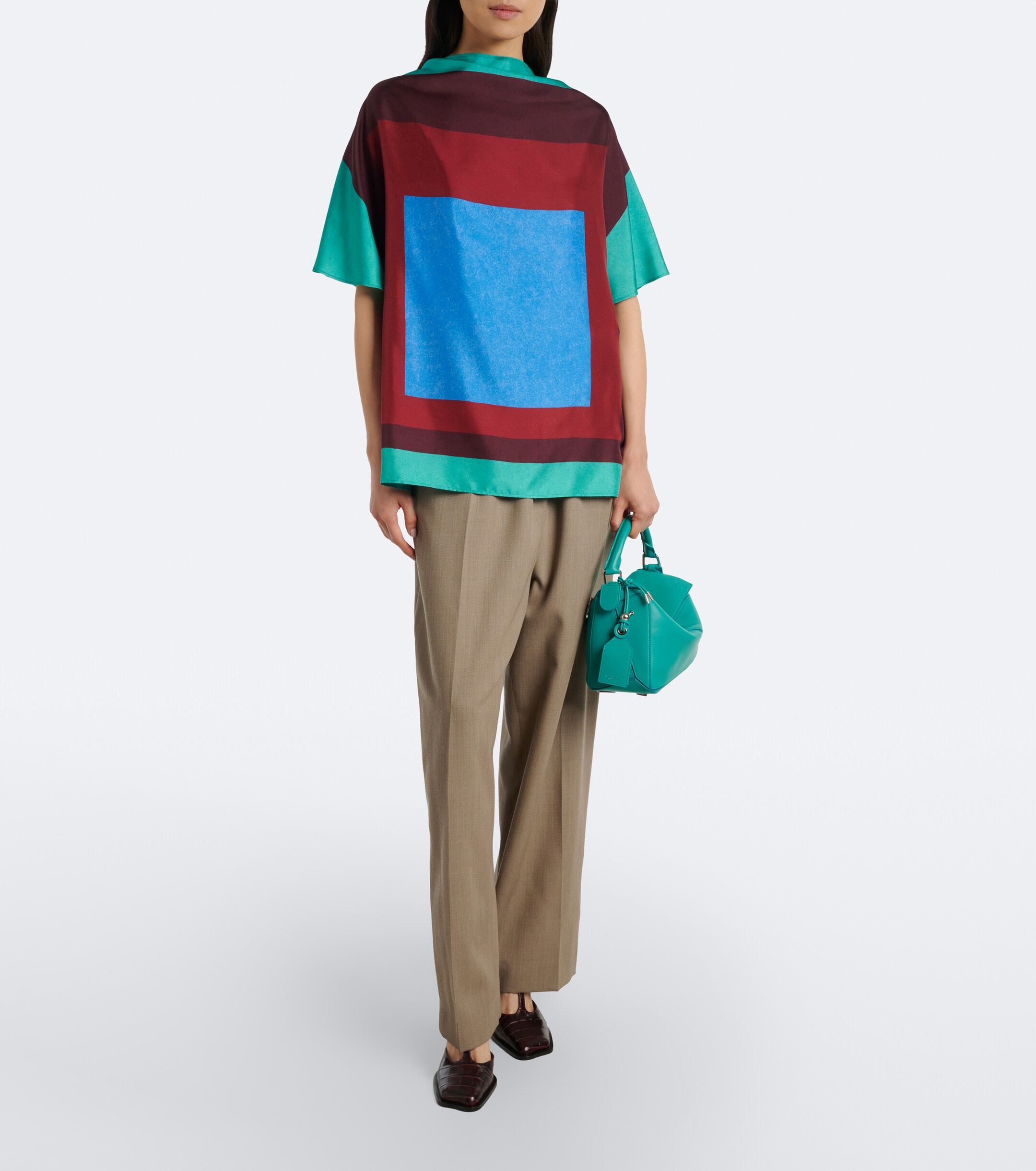 Loewe Featherlight Puzzle Small leather top-handle bag