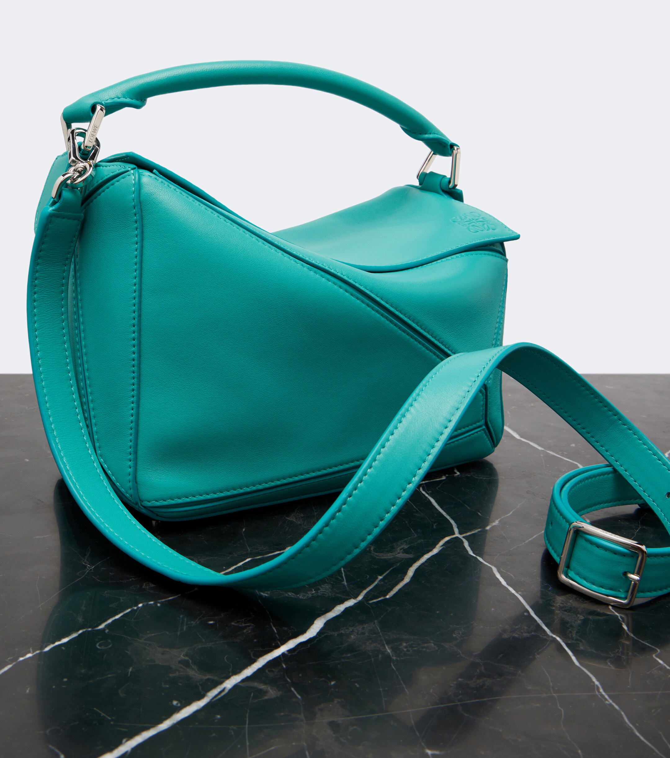 Loewe Featherlight Puzzle Small leather top-handle bag