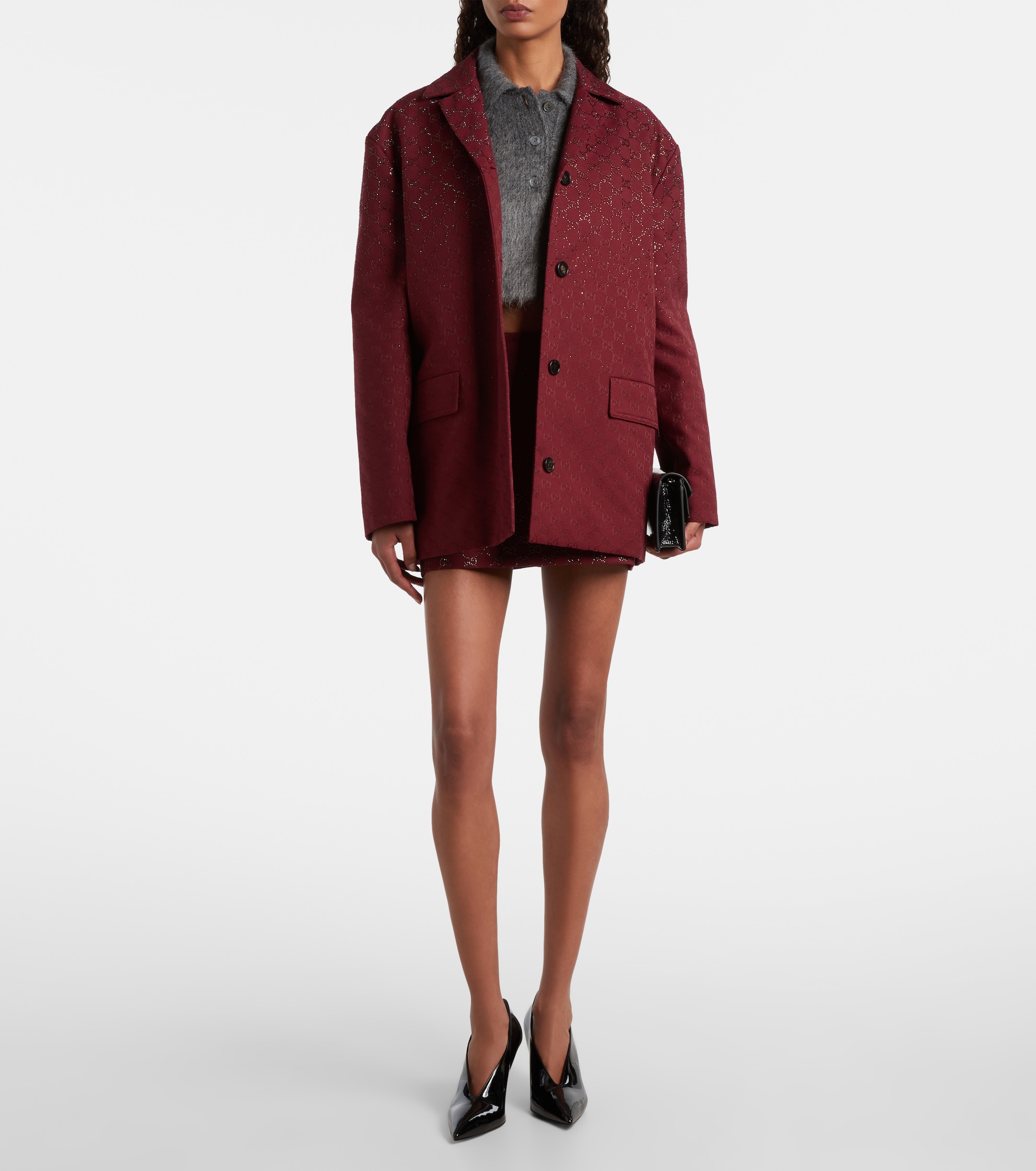 Gucci GG Crystal canvas blazer