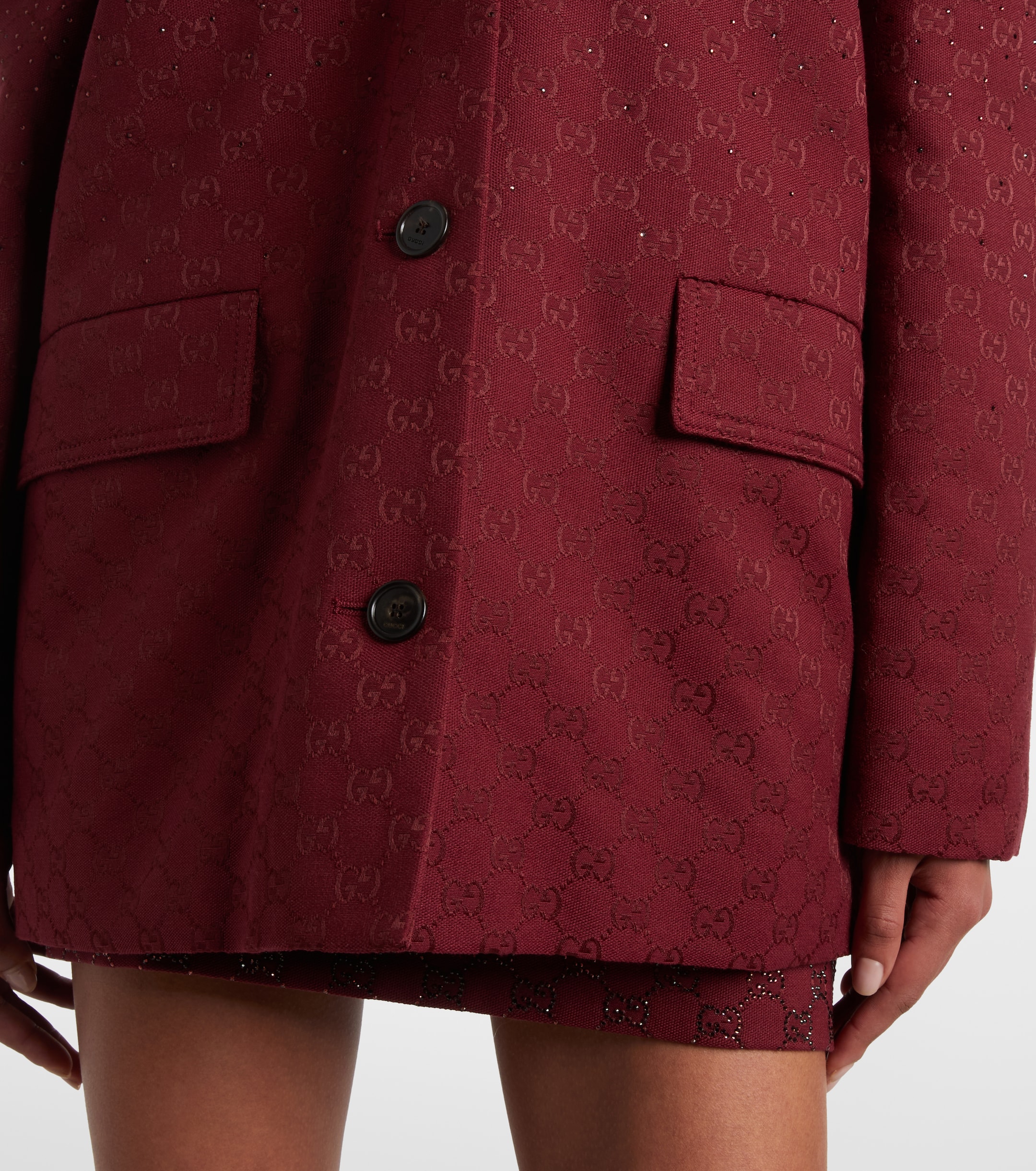 Gucci GG Crystal canvas blazer