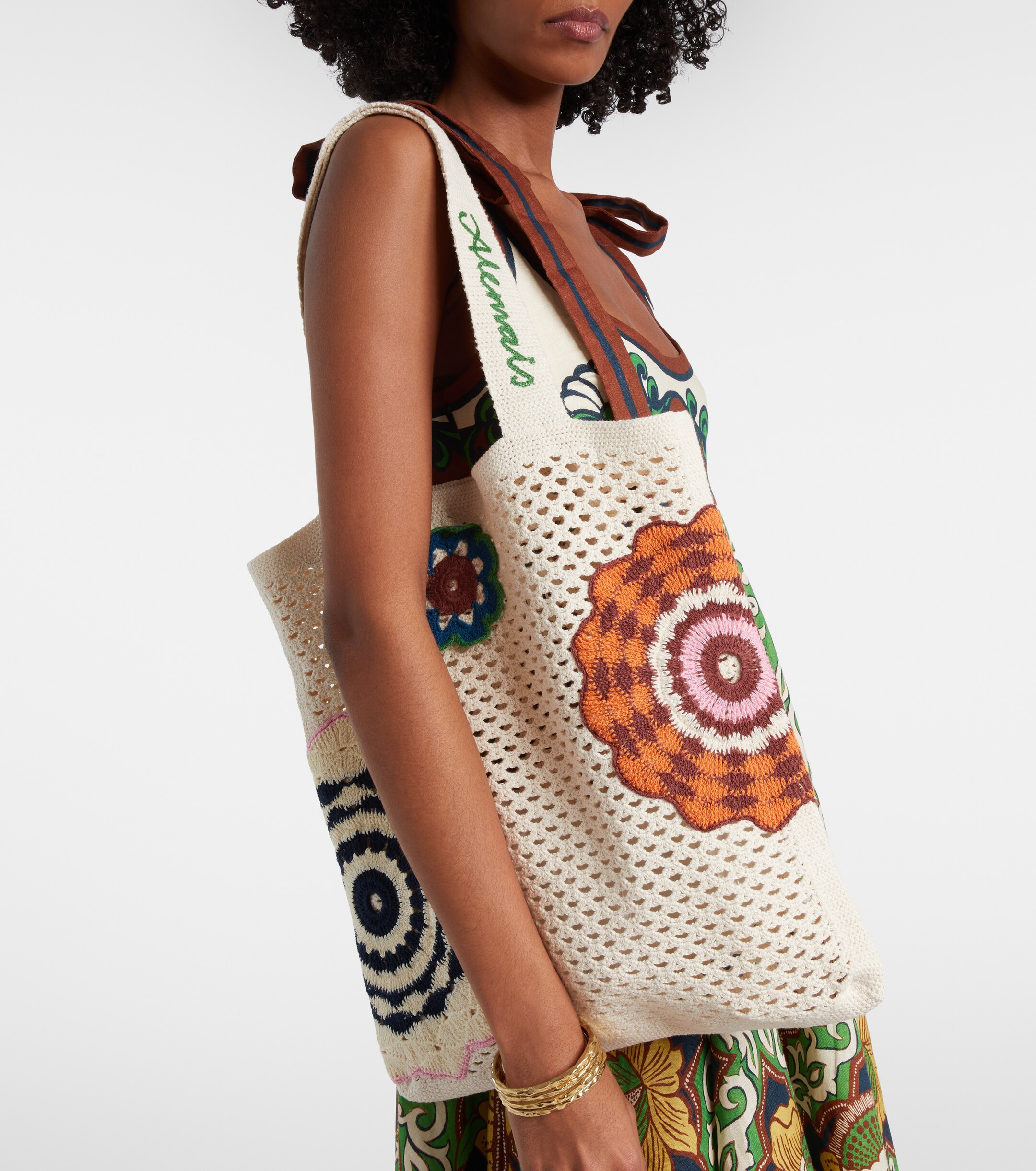 Alémais Alémais Medium crochet tote bag