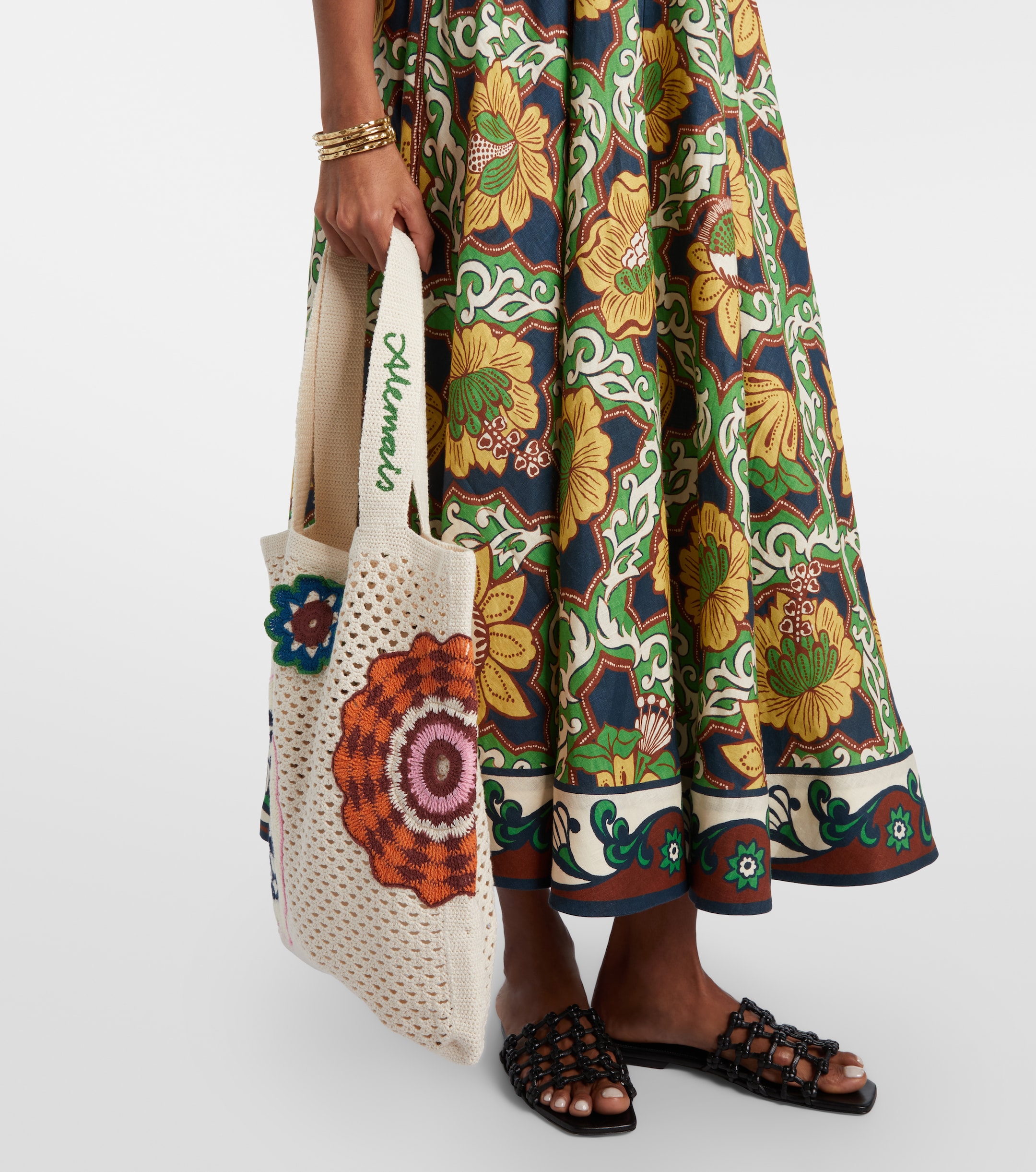 Alémais Alémais Medium crochet tote bag
