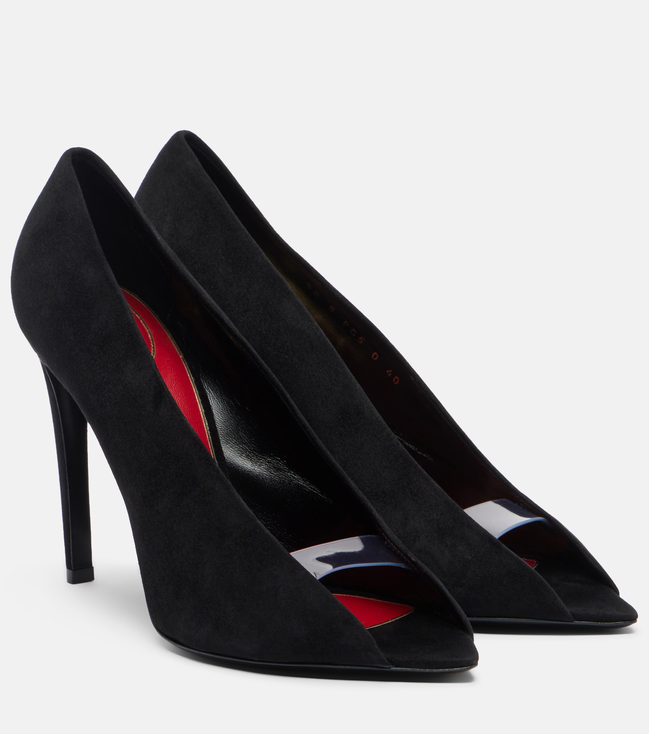 Valentino Garavani - Révélé suede peep-toe pumps | Plush