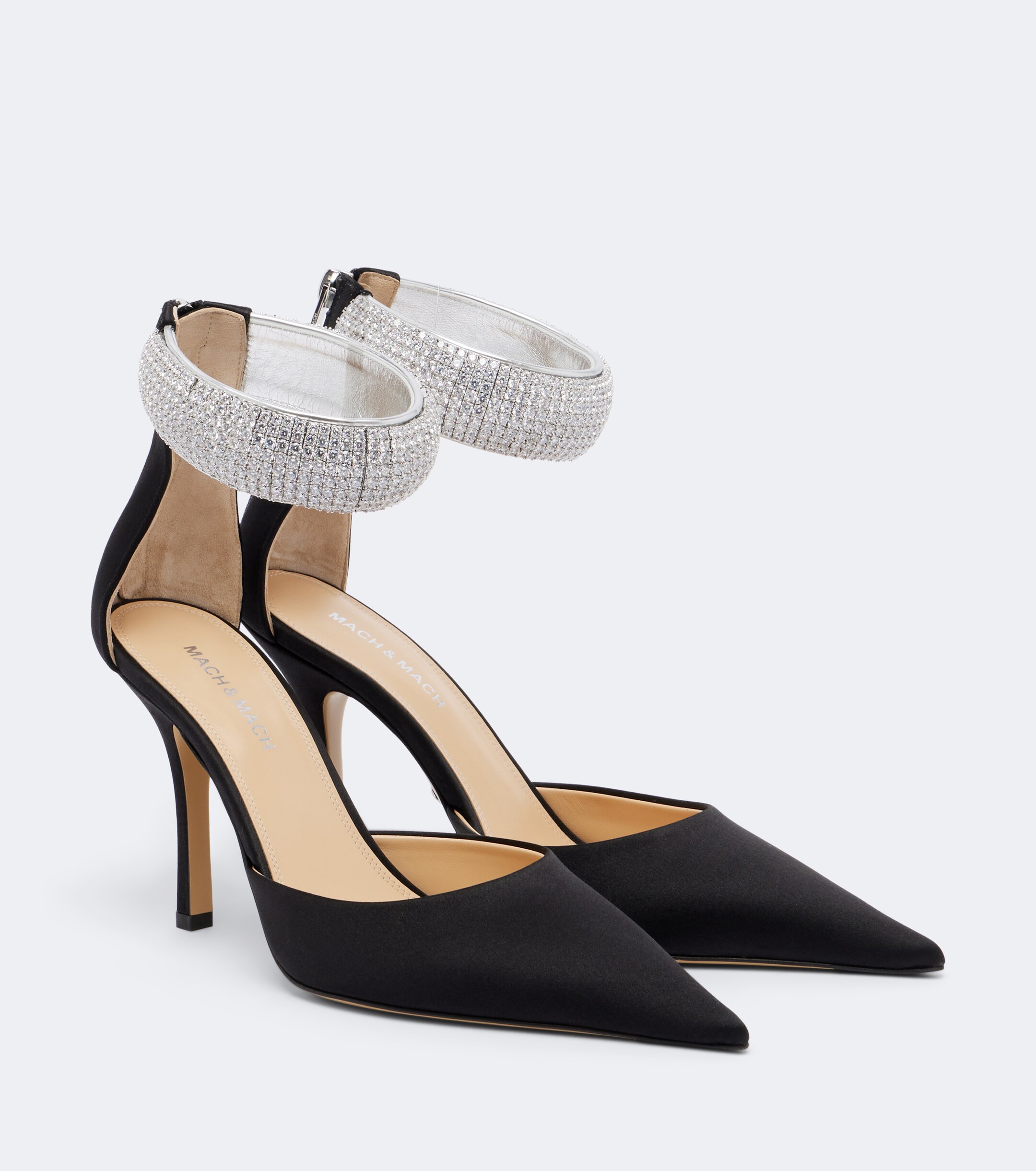 MACH & MACH Mach & Mach She's A Lady embellished satin pumps