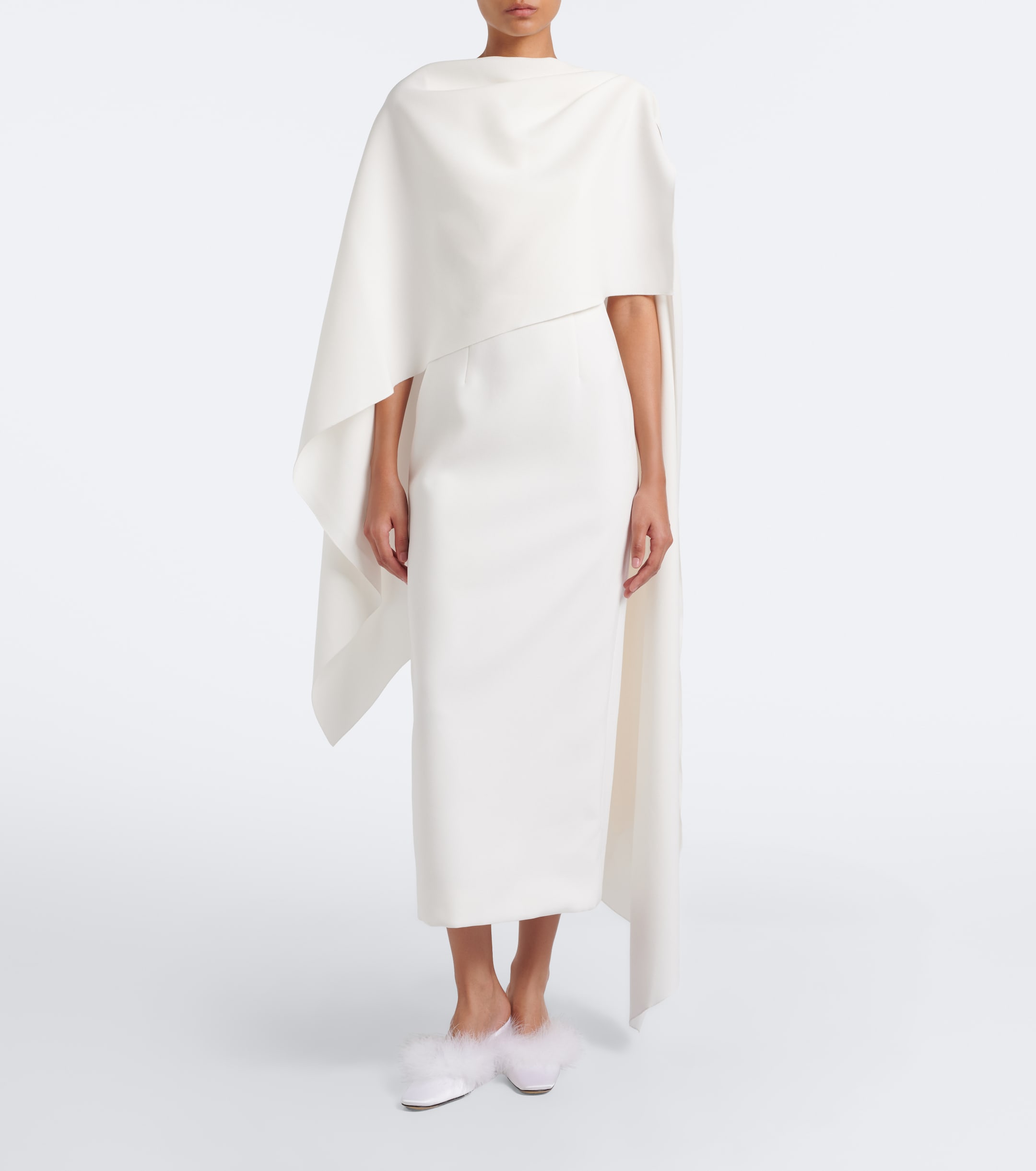 MACH & MACH Mach & Mach Bridal feather-trimmed mules