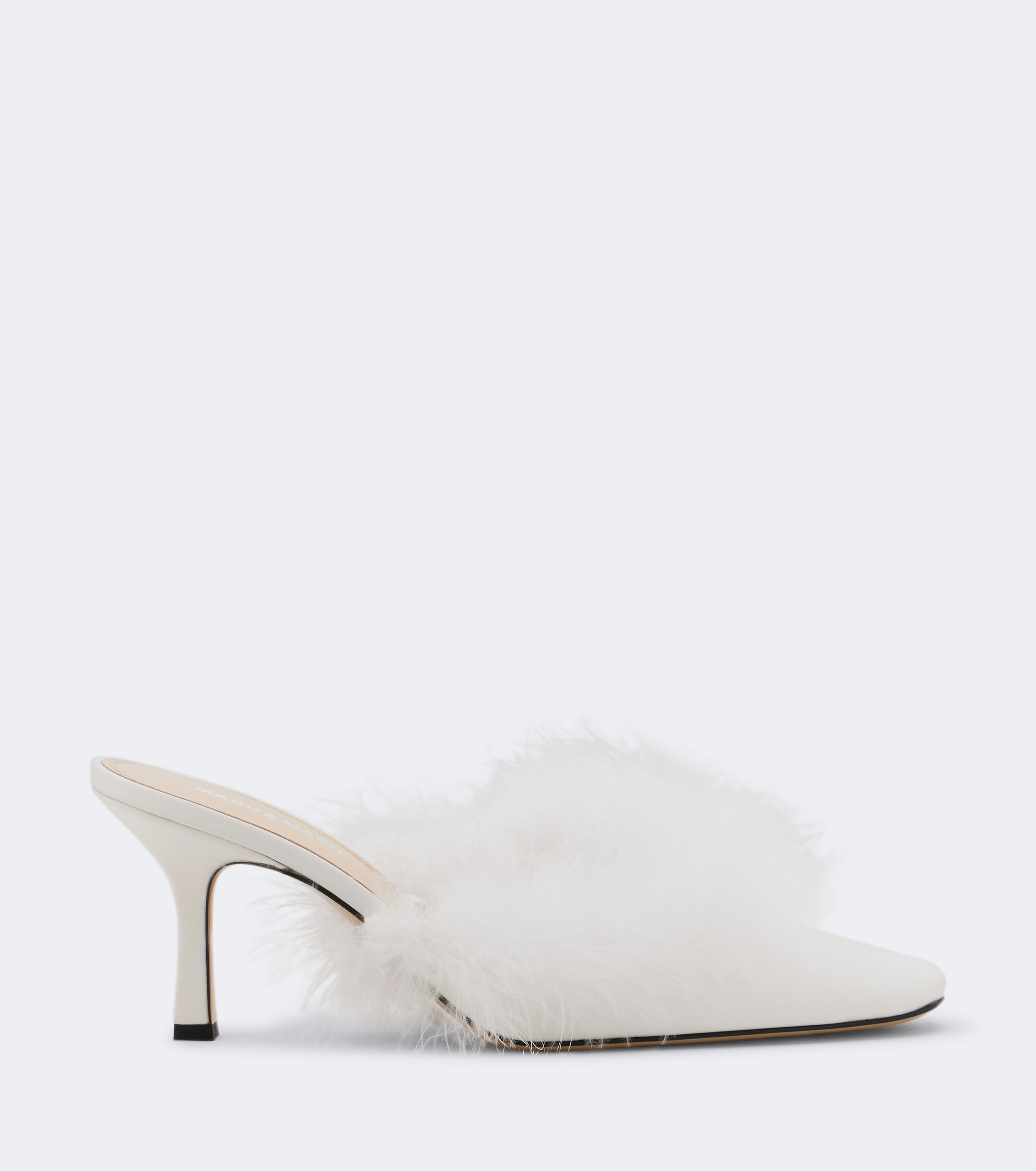 MACH & MACH Mach & Mach Bridal feather-trimmed mules