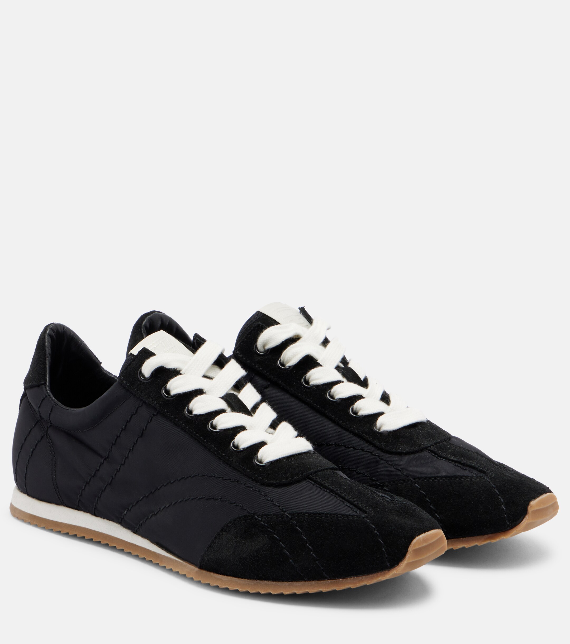 TOTEME Toteme Flex suede-trimmed sneakers