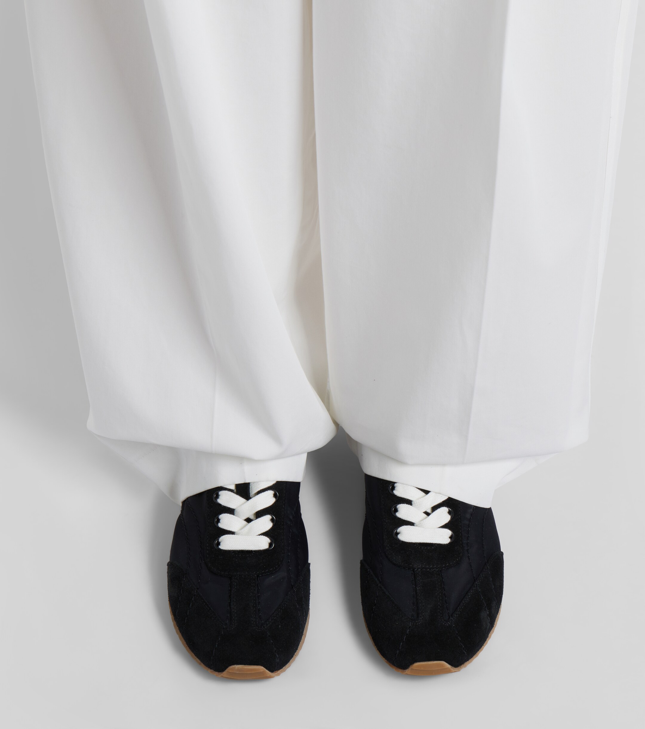 TOTEME Toteme Flex suede-trimmed sneakers