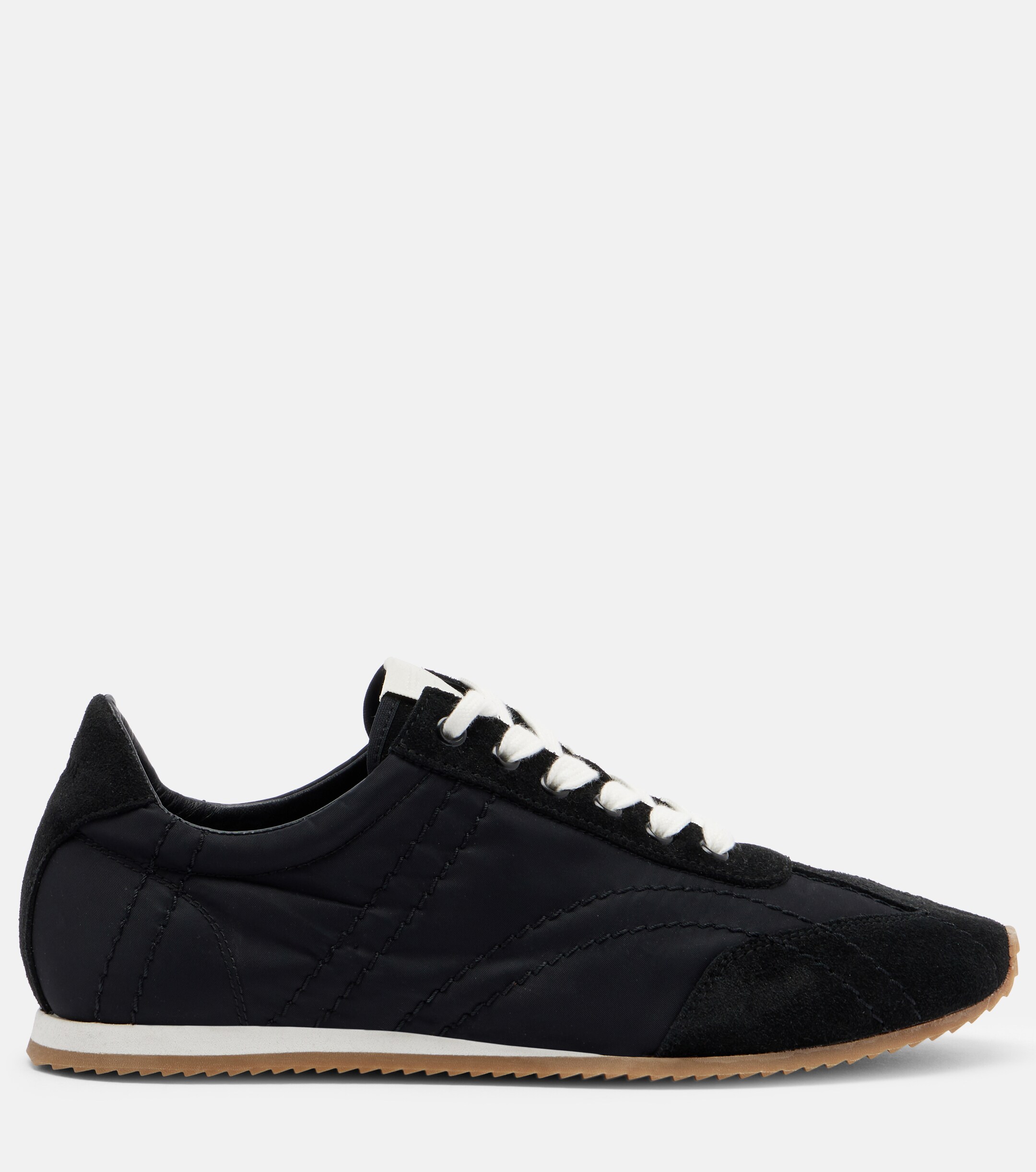 TOTEME Toteme Flex suede-trimmed sneakers