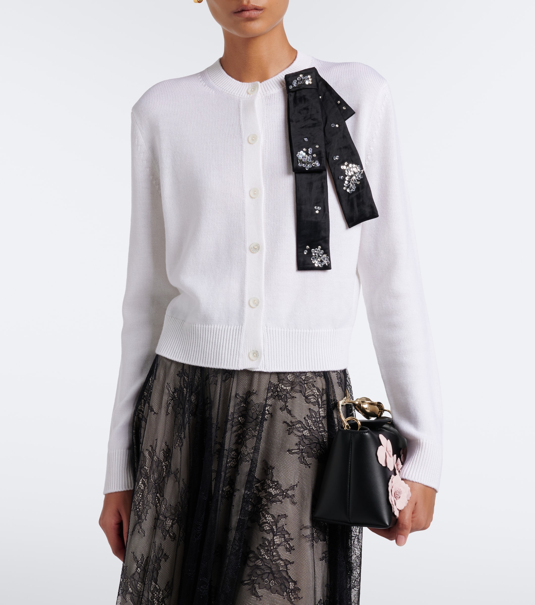 Erdem Erdem Embellished wool cardigan