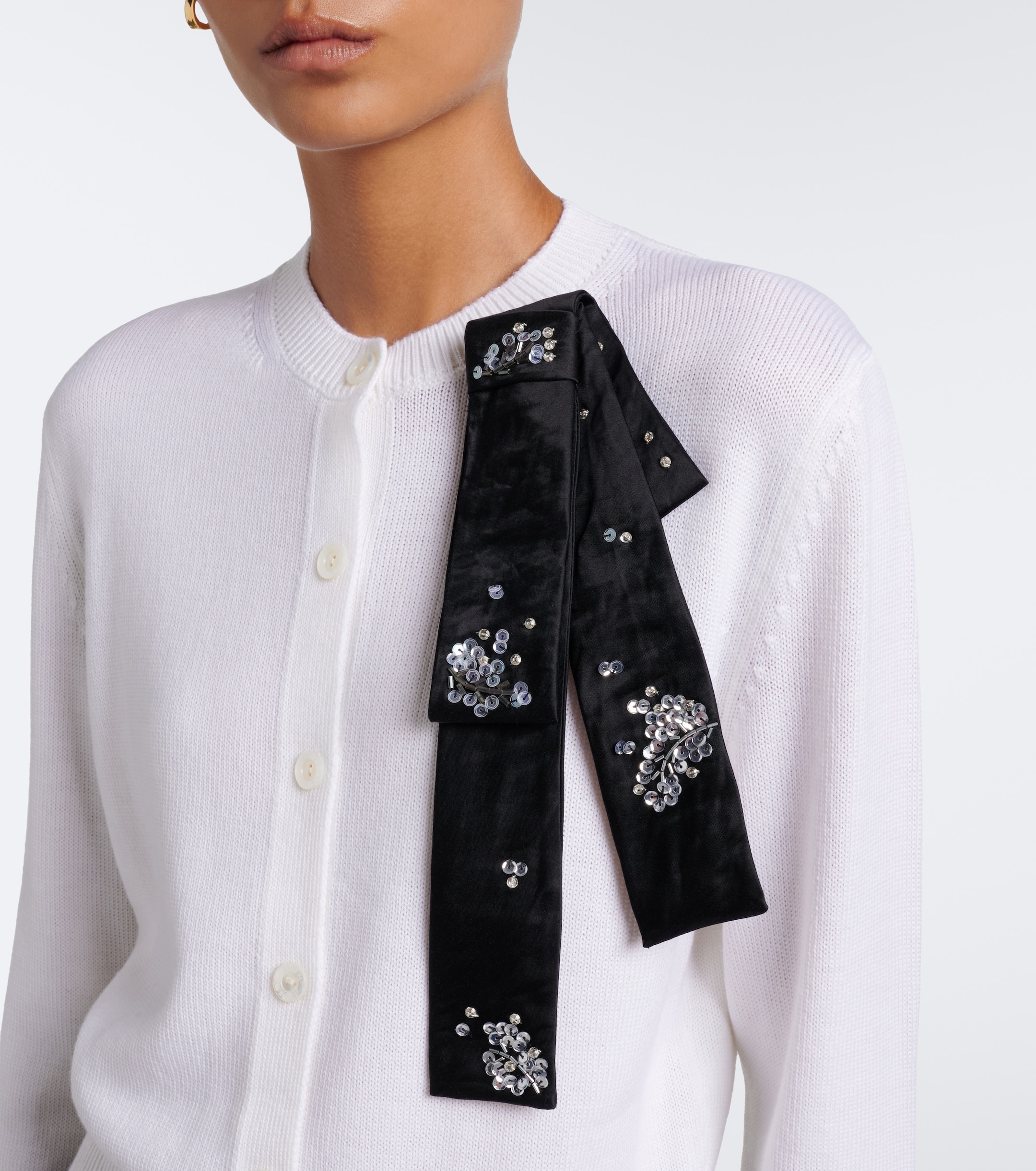 Erdem Erdem Embellished wool cardigan