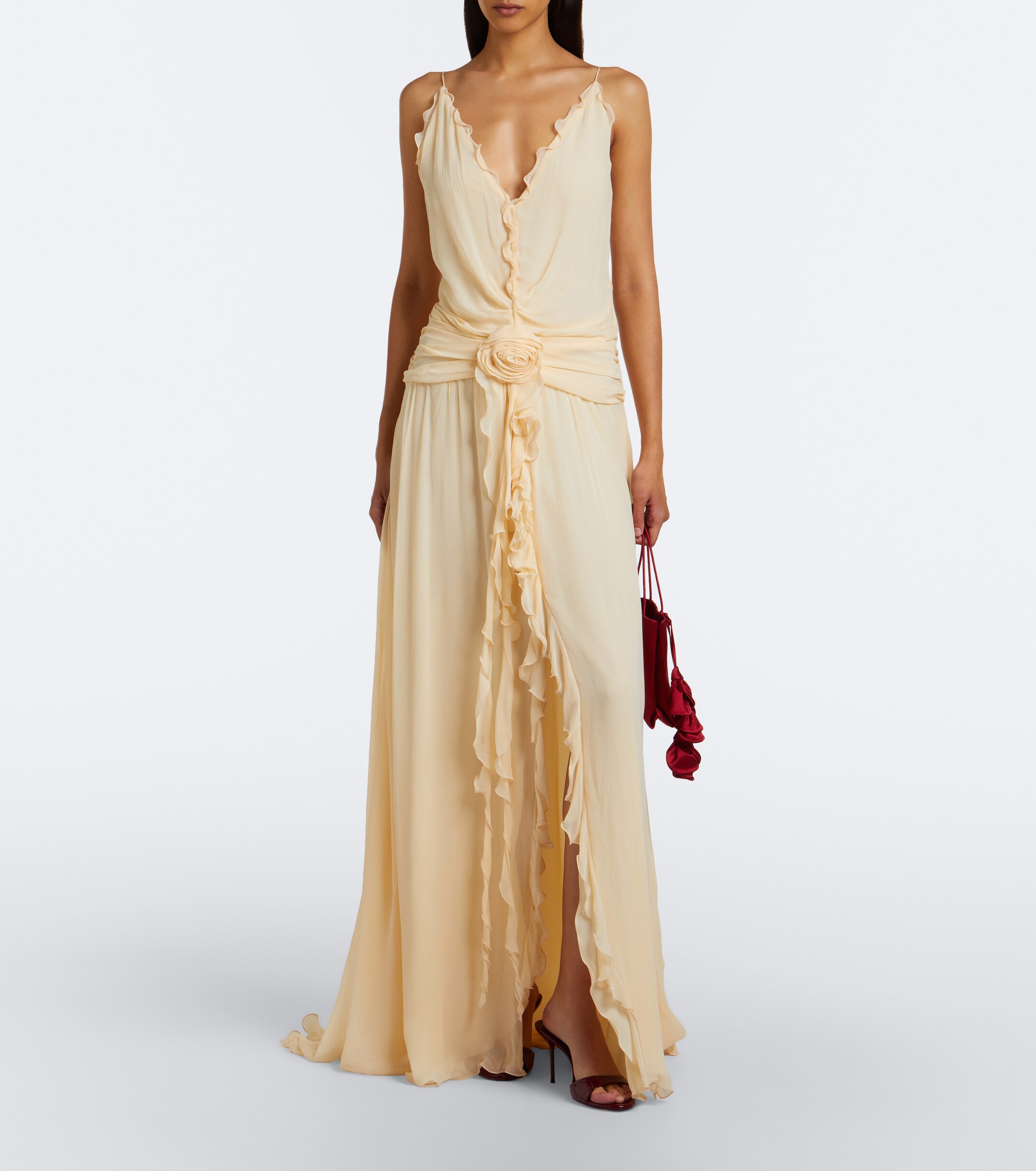 Blumarine Blumarine Ruffled georgette maxi dress
