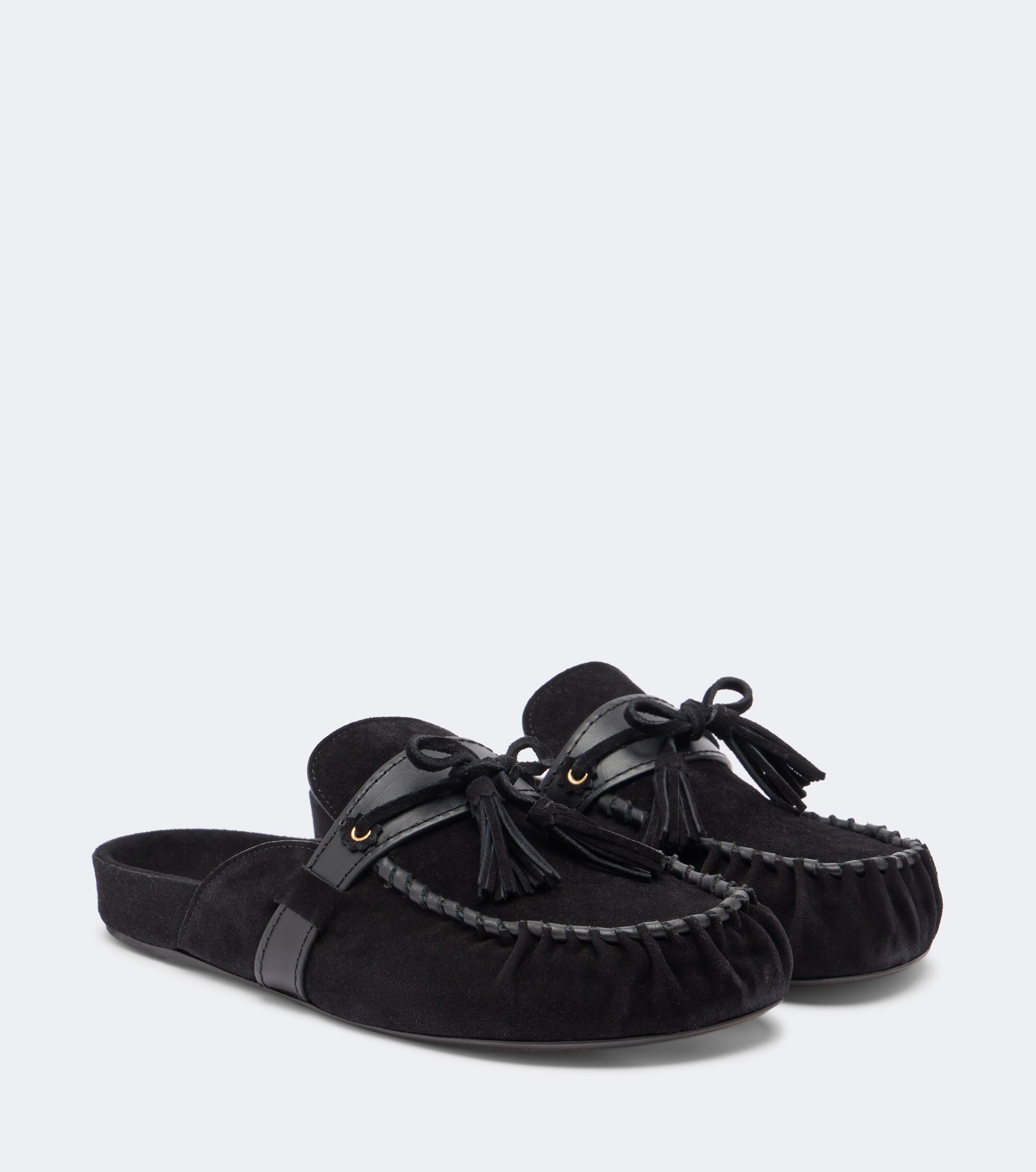 Isabel Marant Isabel Marant Malvin leather-trimmed suede mules