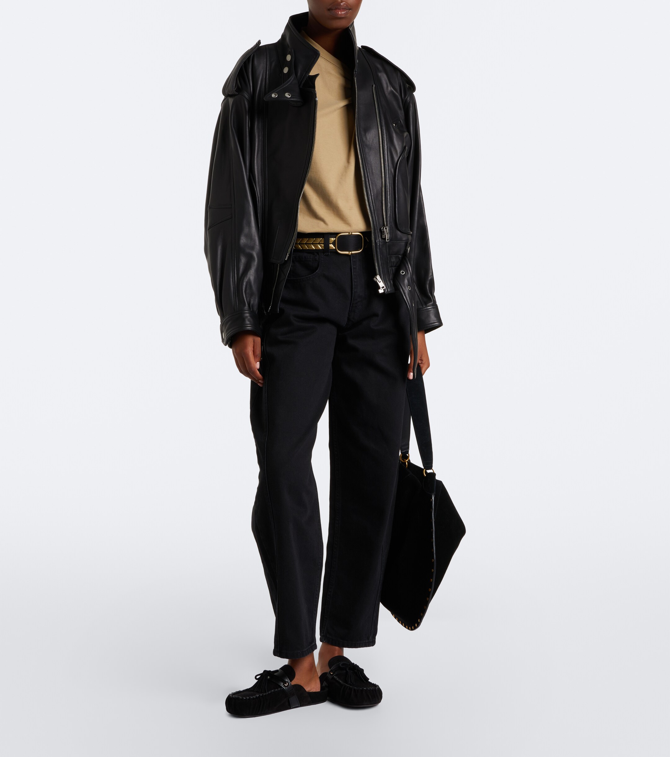 Isabel Marant Isabel Marant Malvin leather-trimmed suede mules