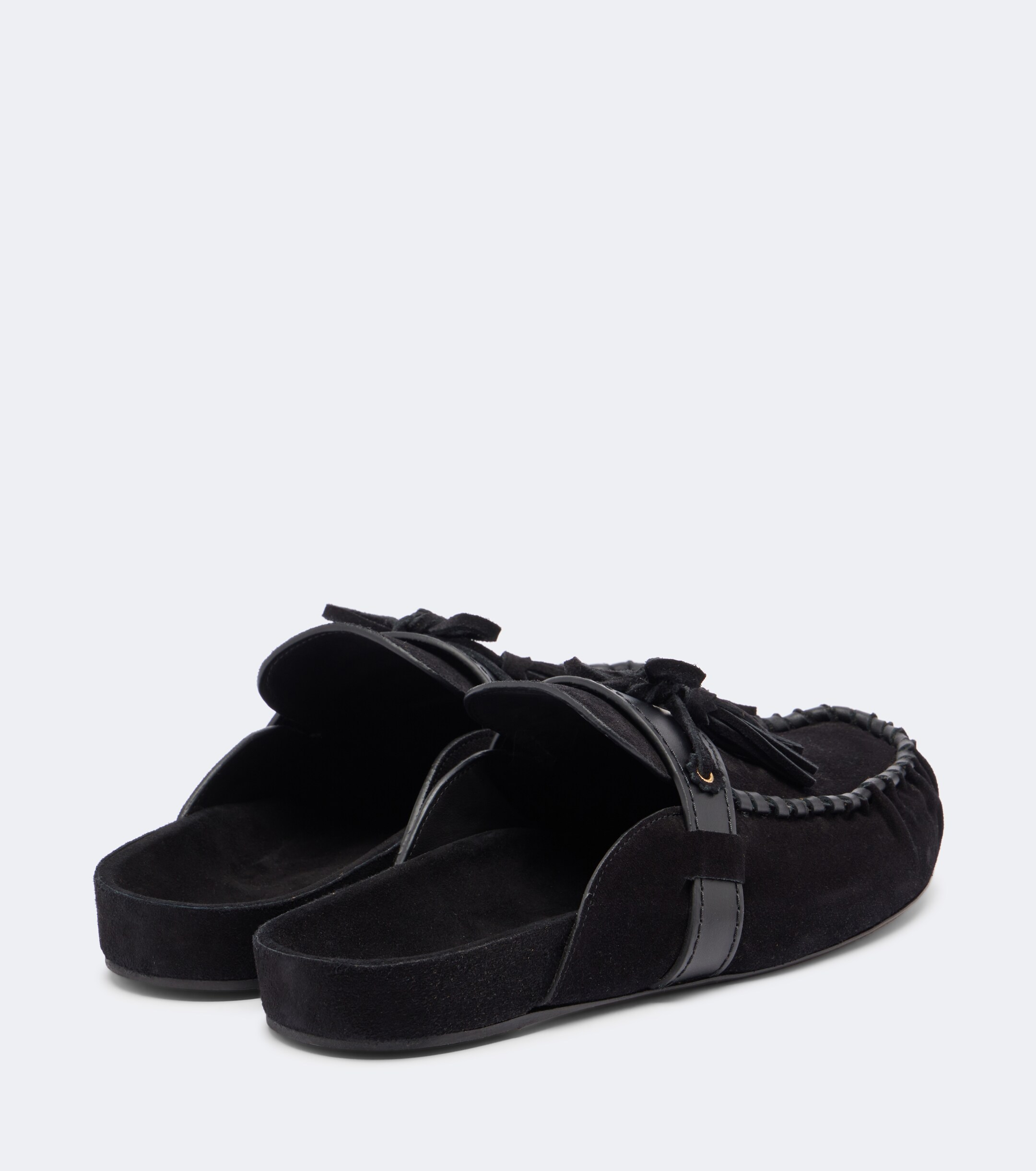 Isabel Marant Isabel Marant Malvin leather-trimmed suede mules