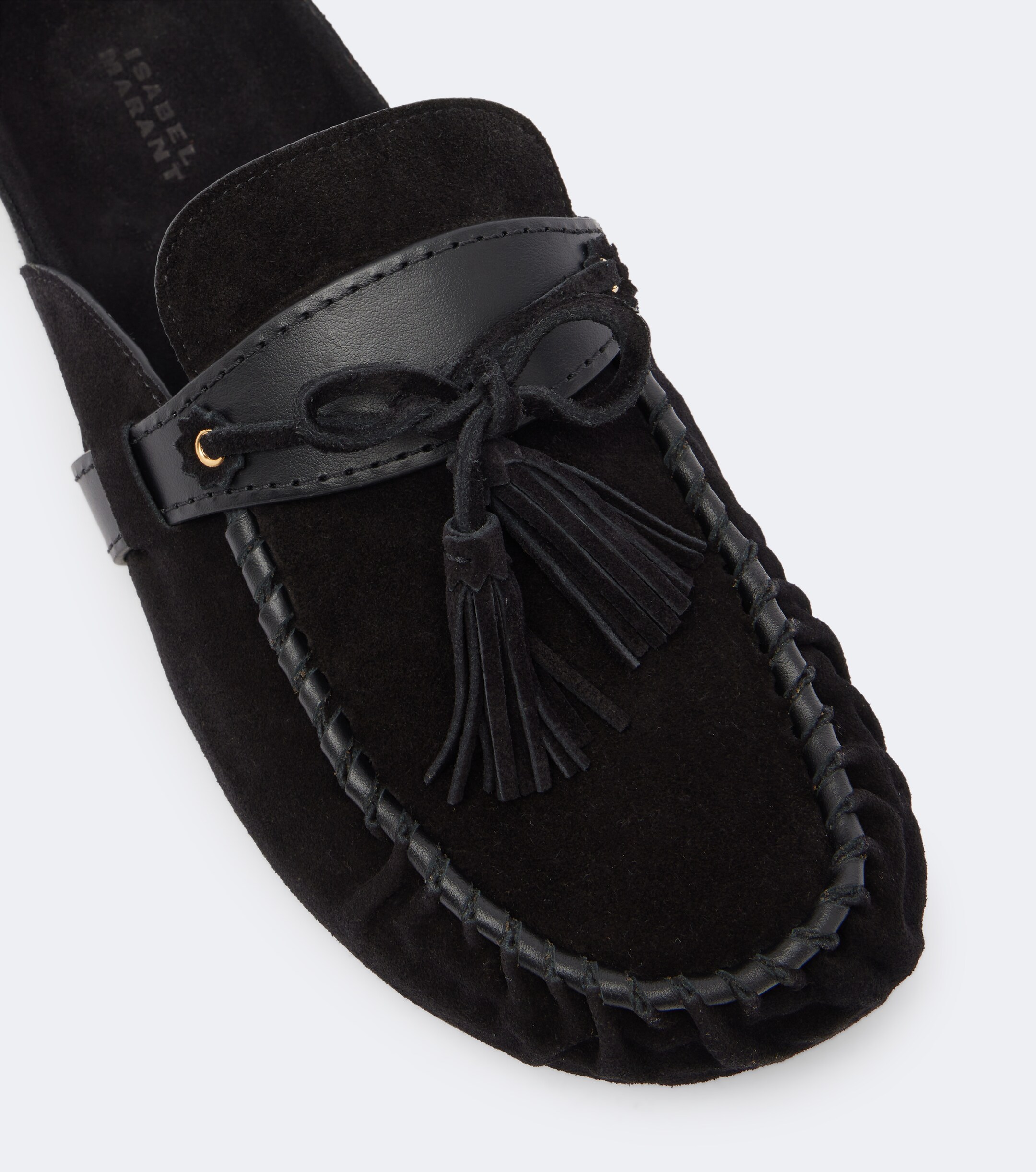 Isabel Marant Isabel Marant Malvin leather-trimmed suede mules