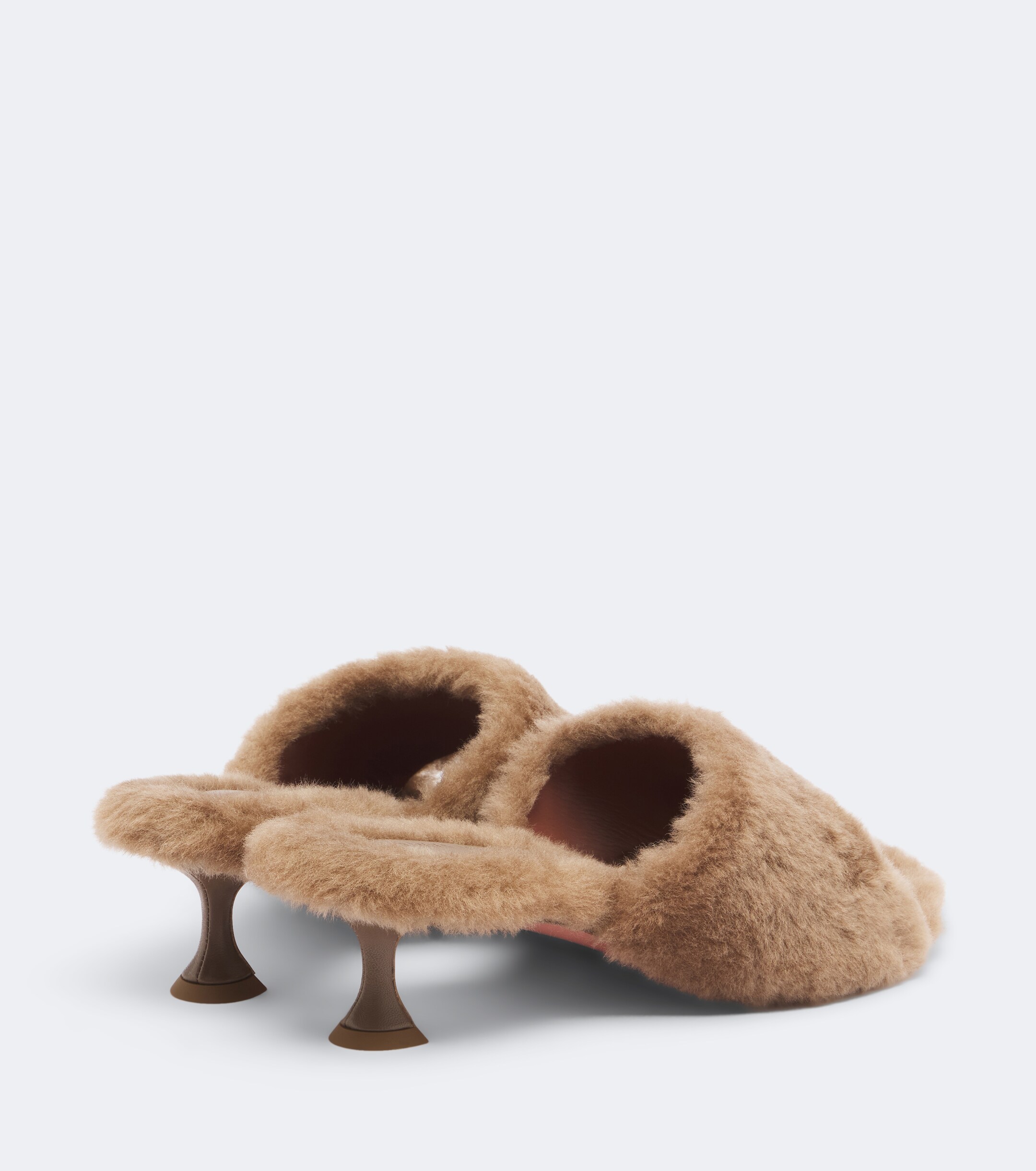 AMINA MUADDI Amina Muaddi Taylor shearling mules