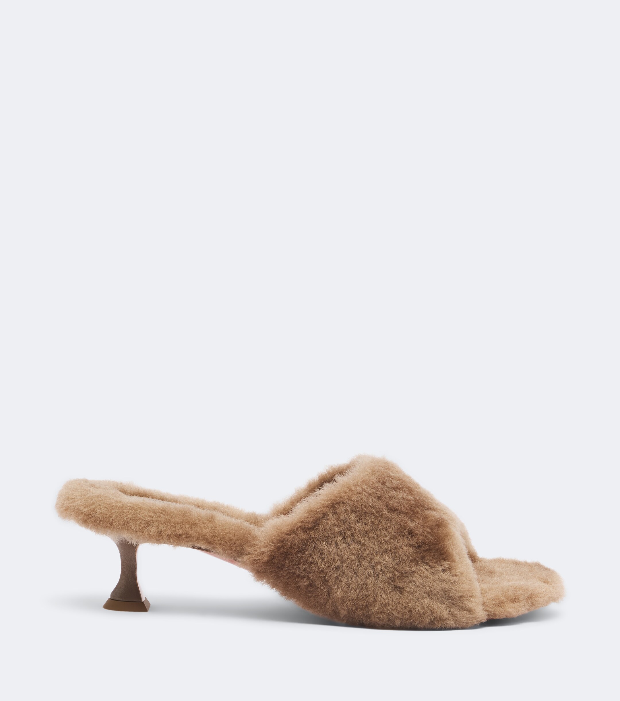 AMINA MUADDI Amina Muaddi Taylor shearling mules