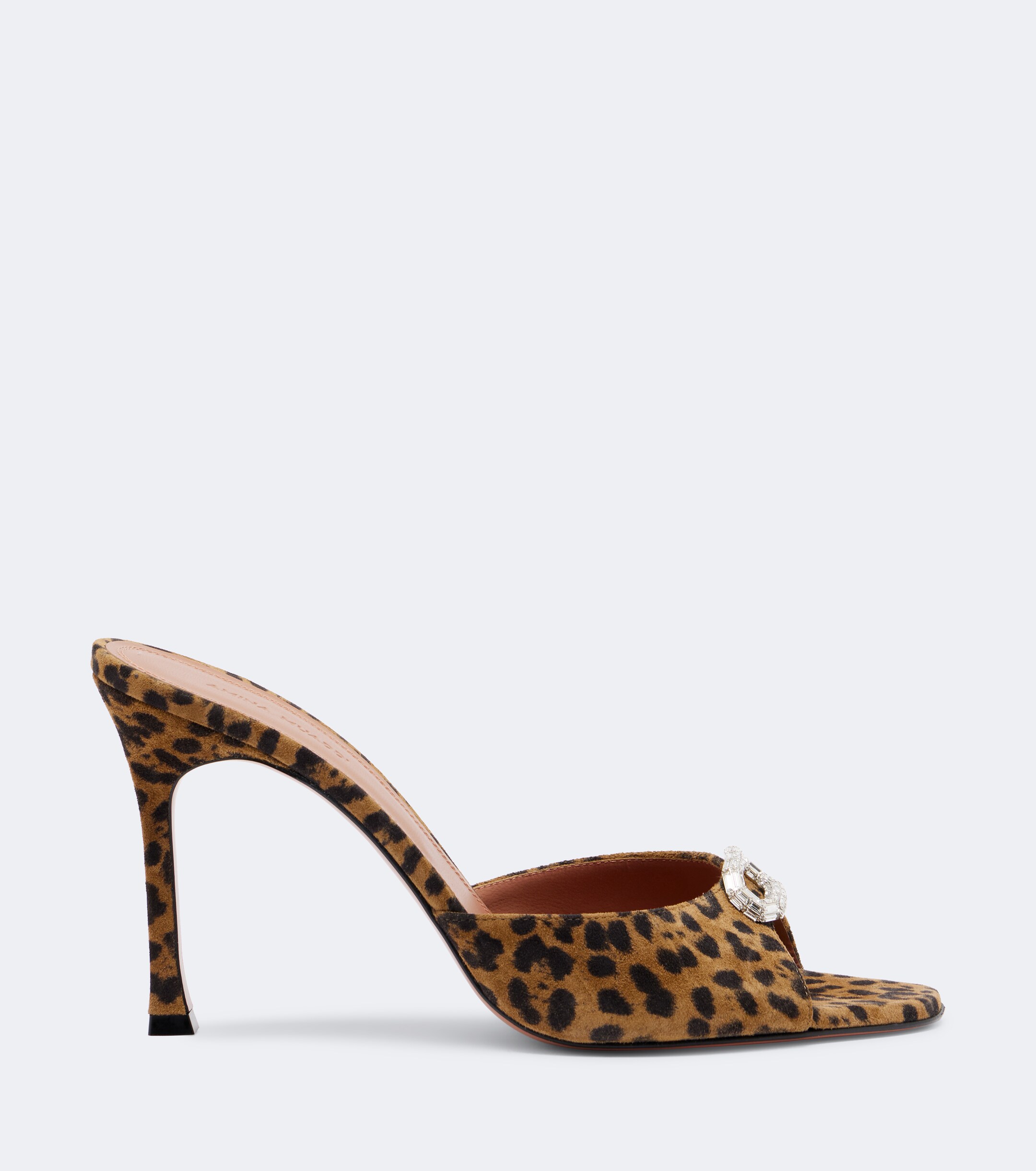 AMINA MUADDI Amina Muaddi Mini Camelia leopard-print suede mules