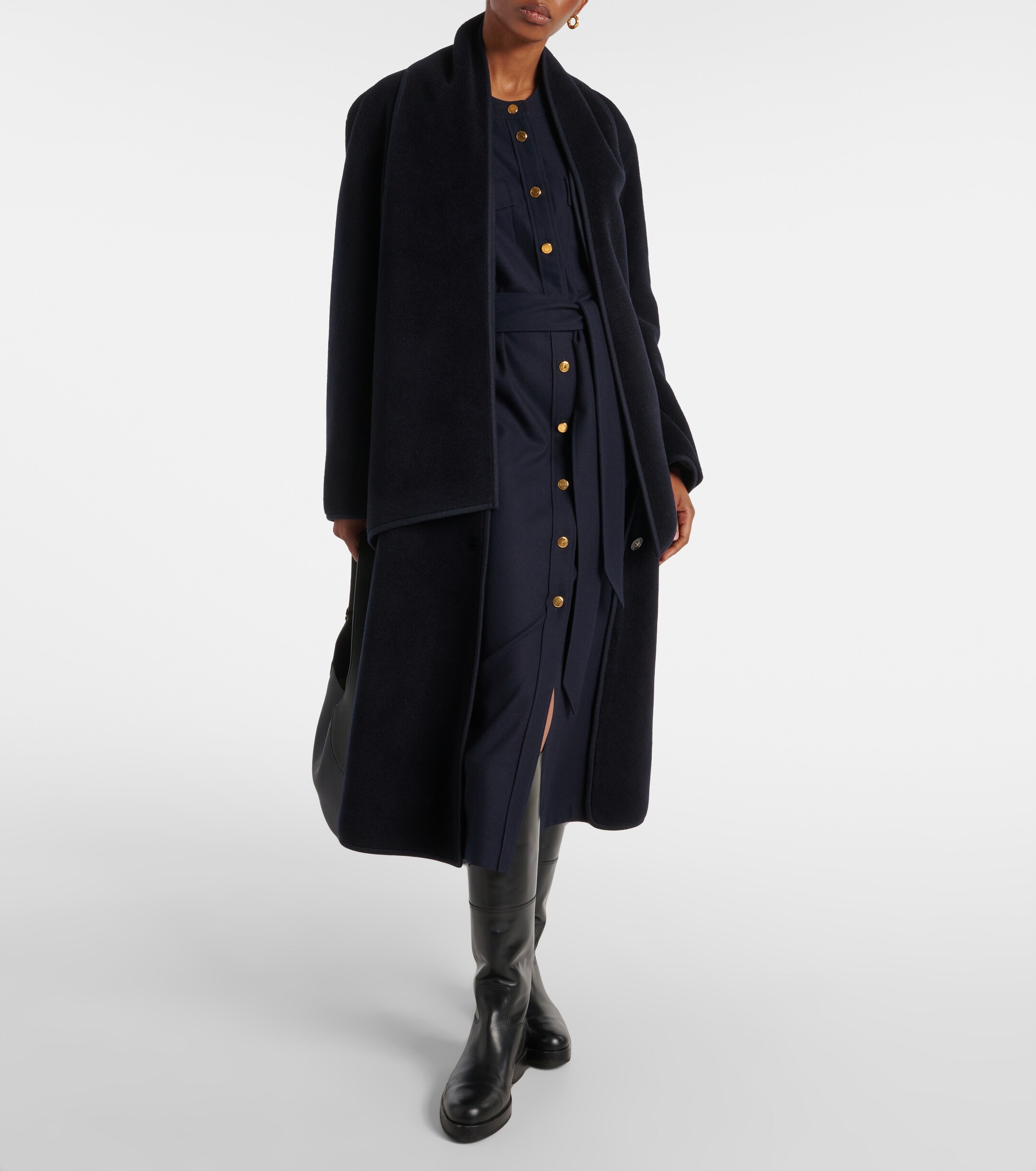 Loro Piana Noa wool and cashmere midi dress
