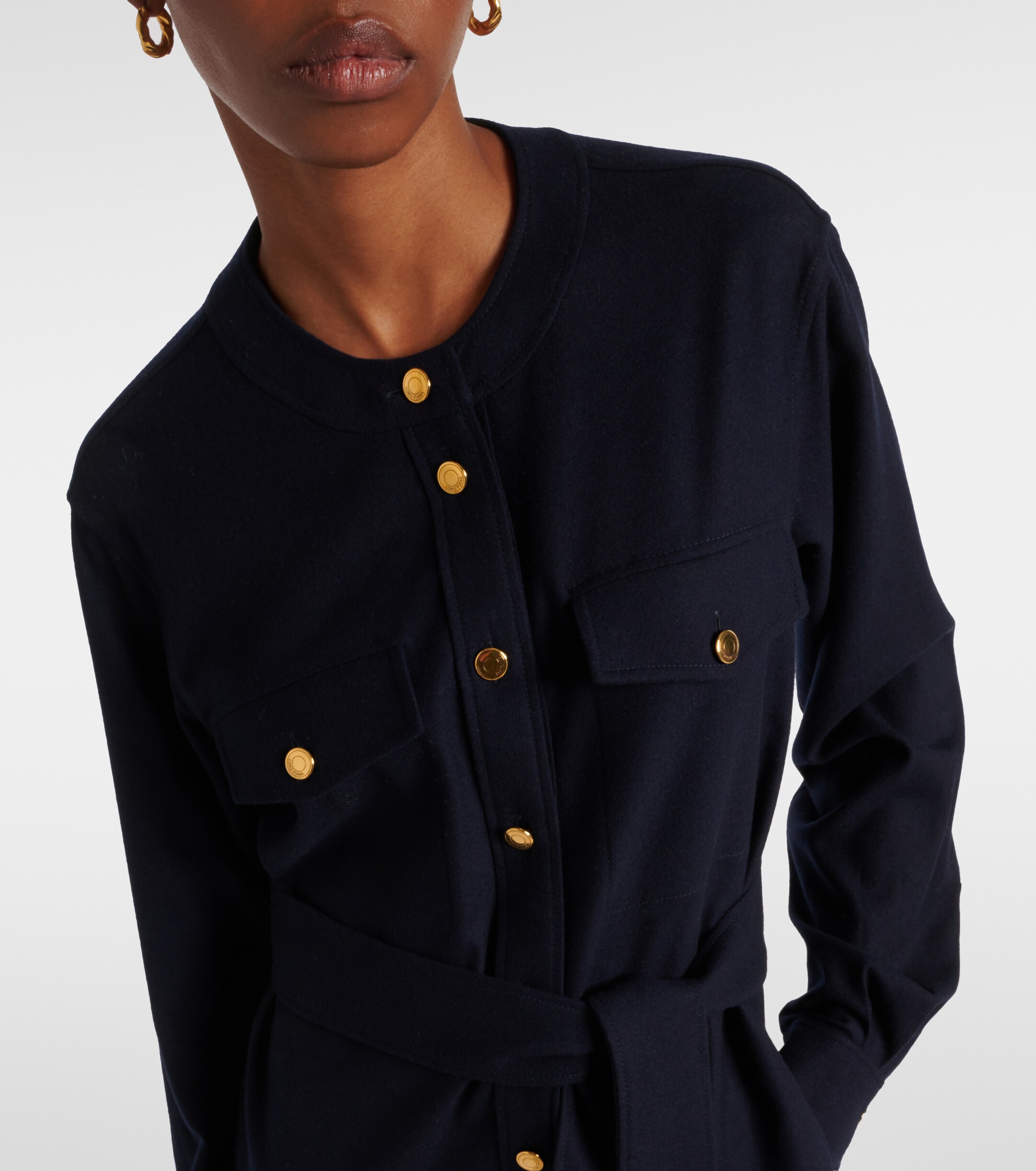 Loro Piana Noa wool and cashmere midi dress thumbnail