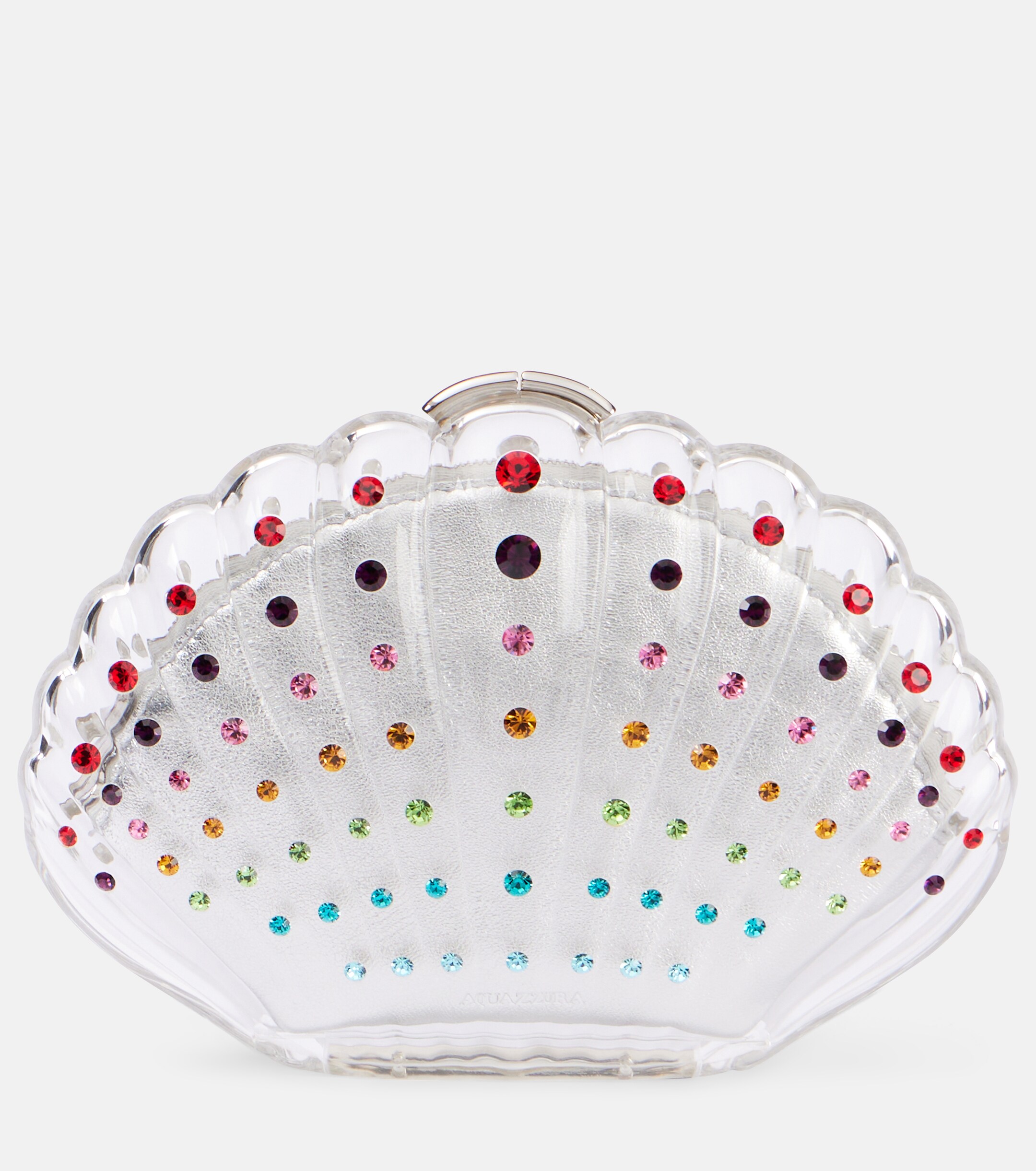 AQUAZZURA Crystal Shell embellished clutch