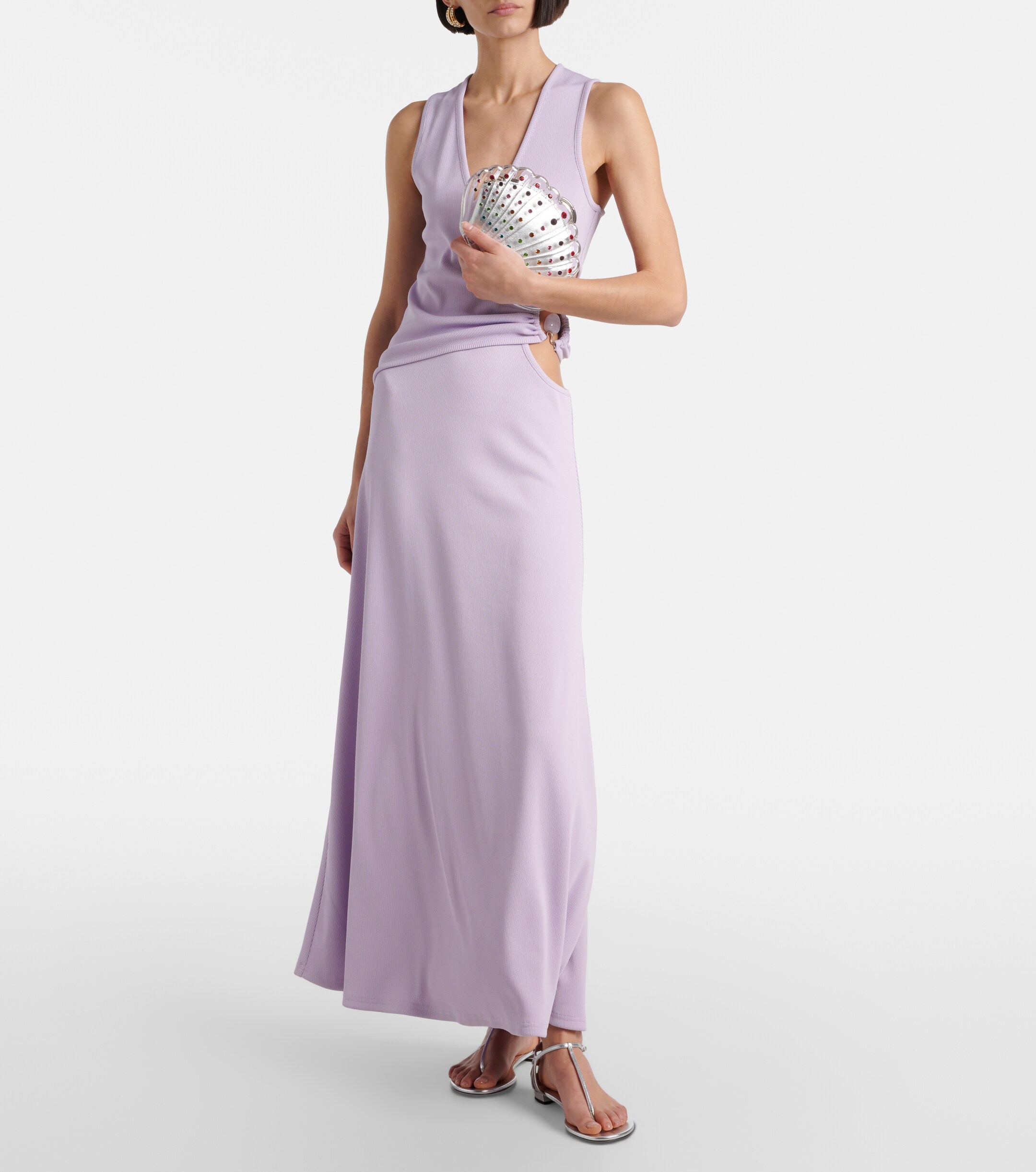 AQUAZZURA Crystal Shell embellished clutch