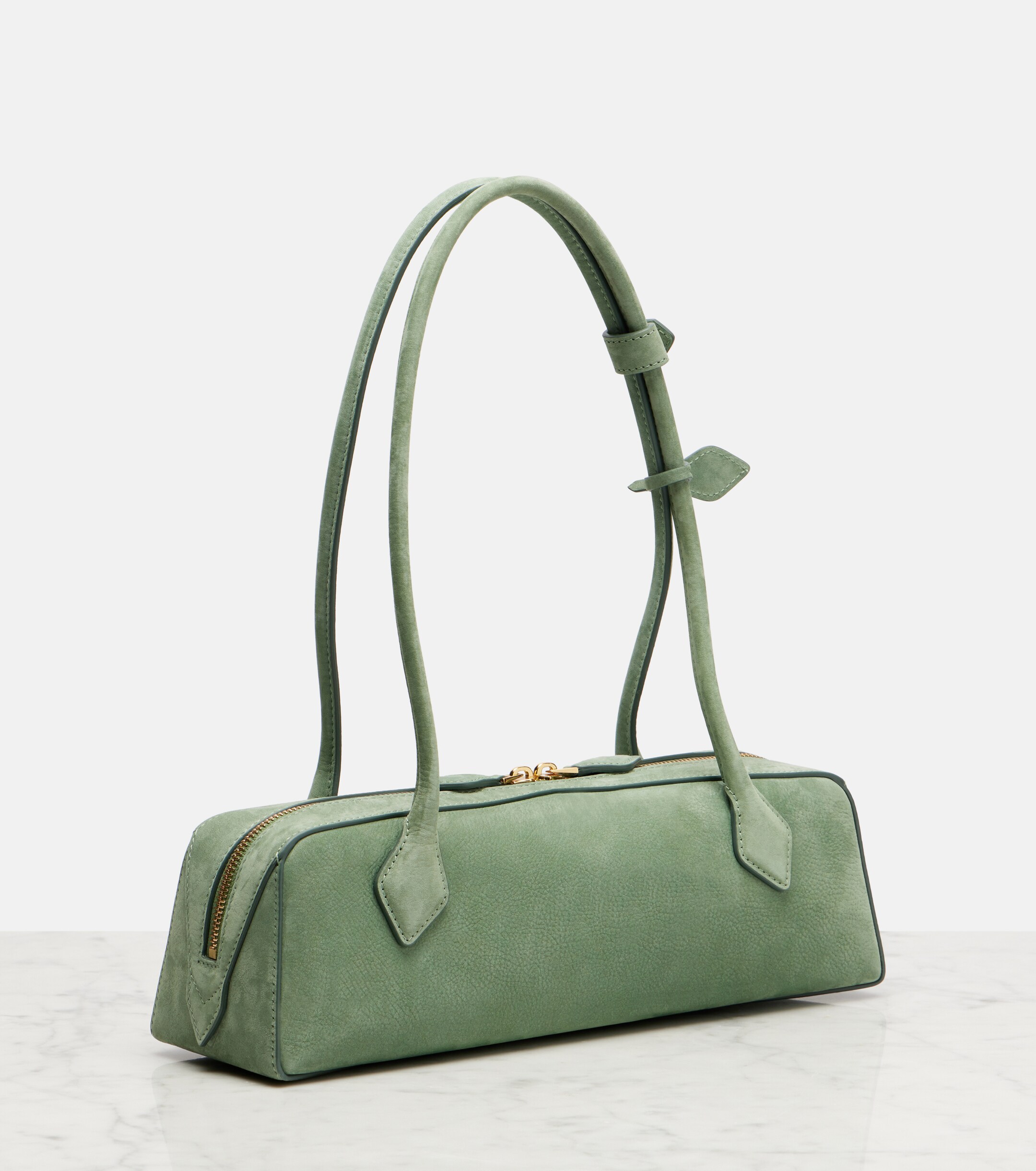 Alaïa Le Teckel Medium suede shoulder bag