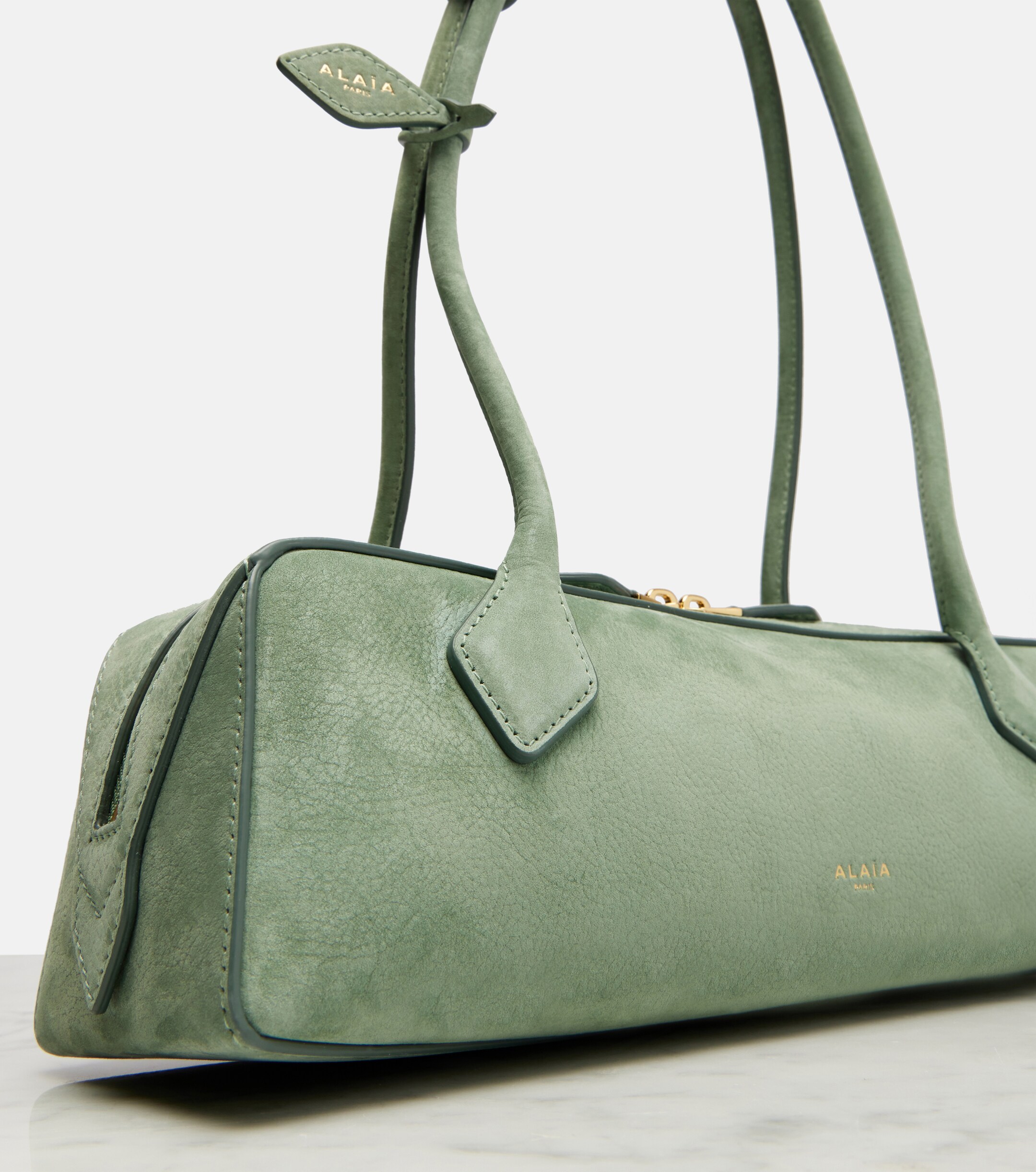 Alaïa Le Teckel Medium suede shoulder bag