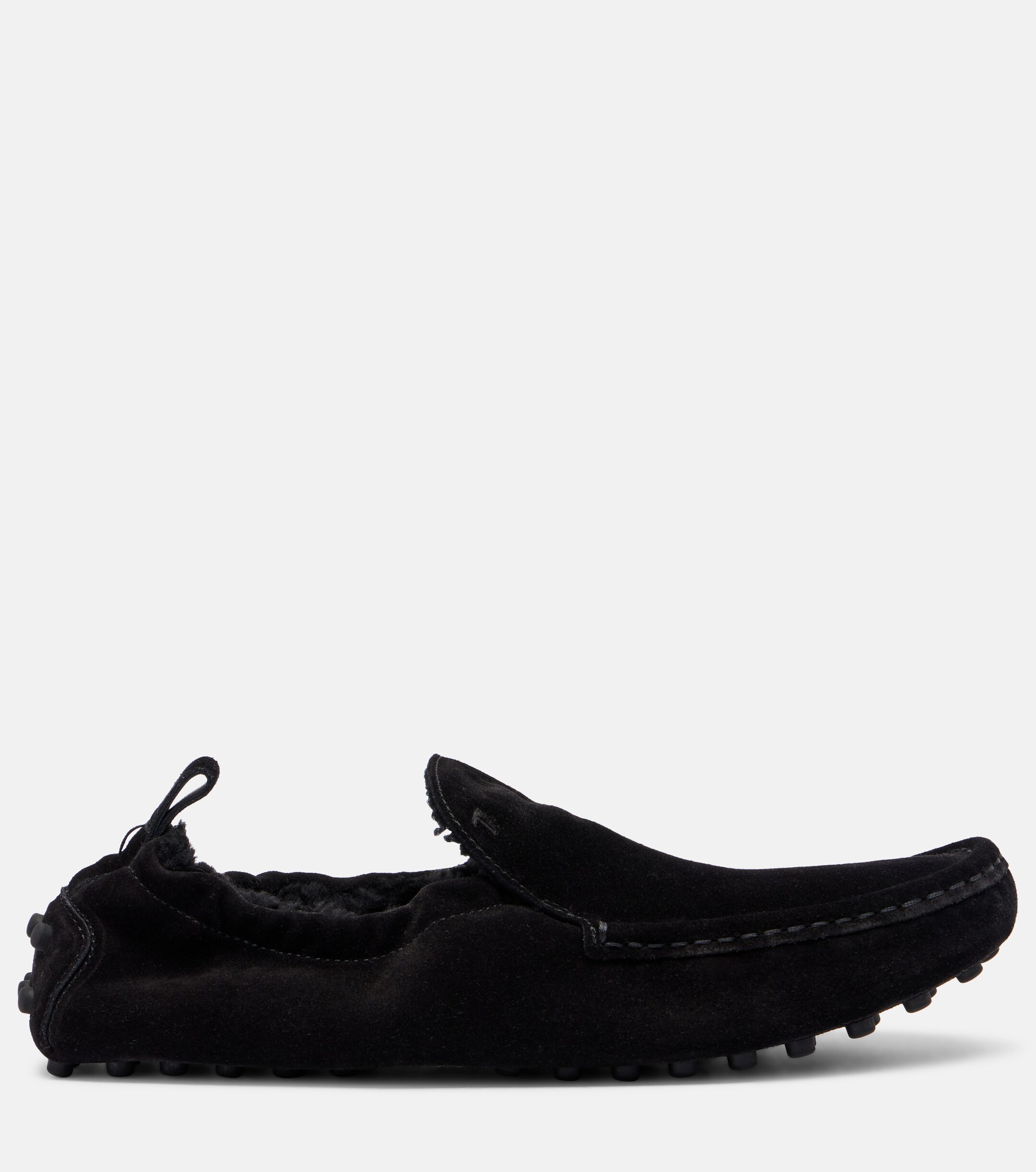 Tod's - Gommino shearling-lined suede driving shoes | Plush