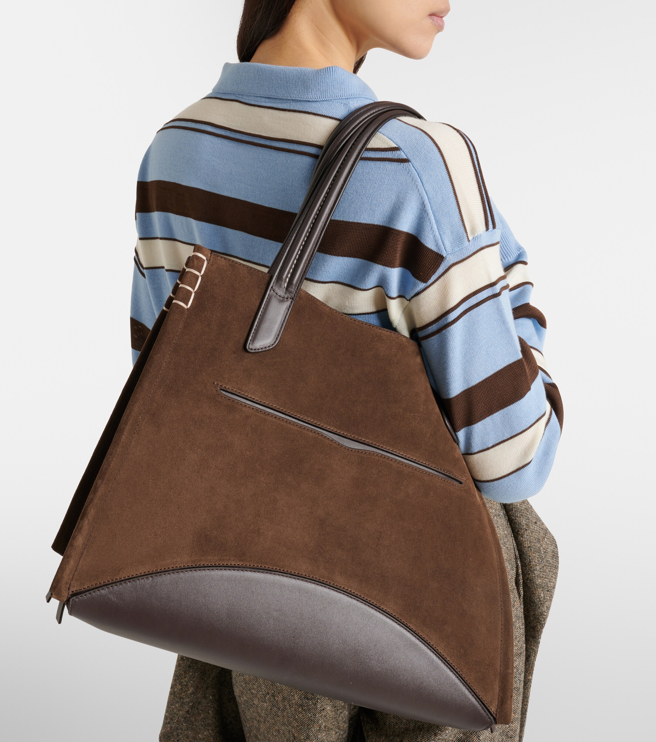 Jw Anderson Loafer Cabas Large suede tote bag