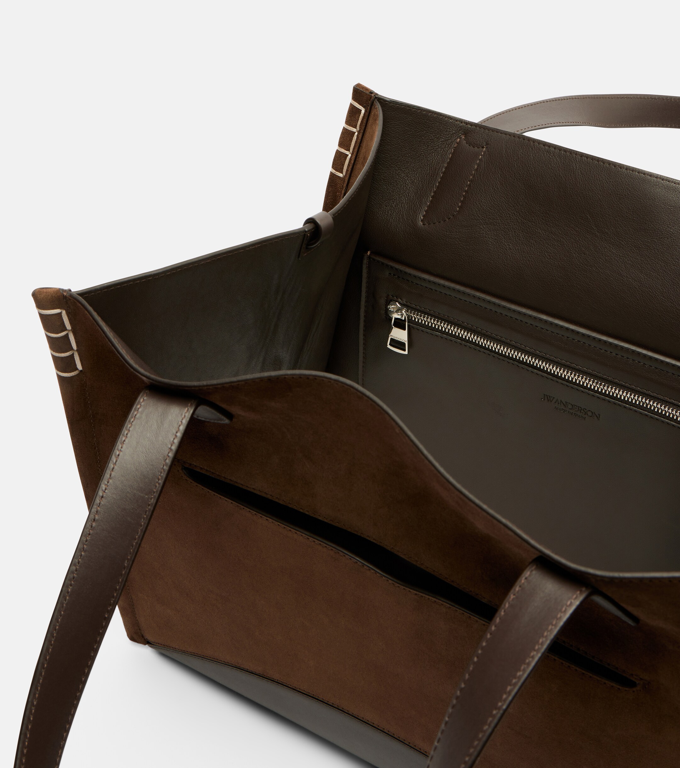 Jw Anderson Loafer Cabas Large suede tote bag